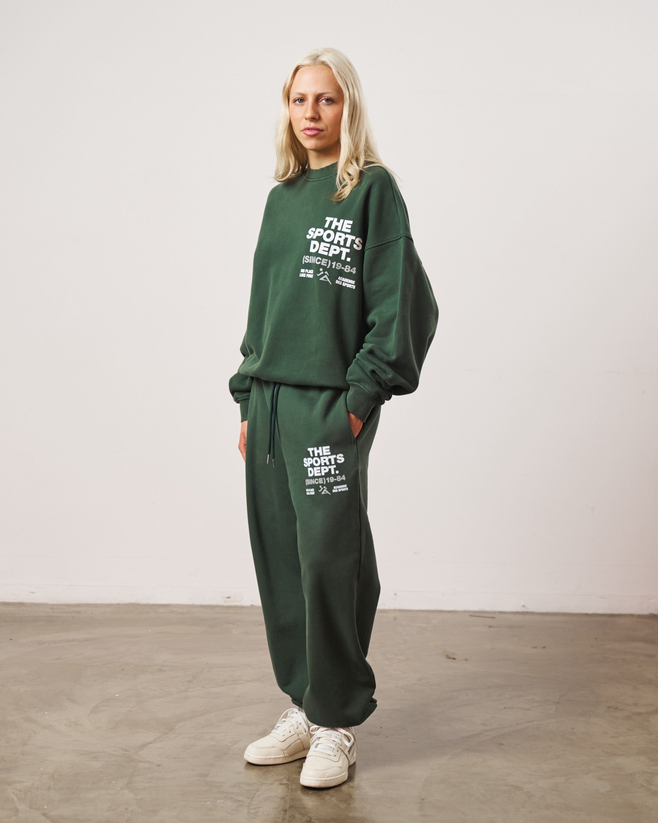 Vice 84 'The Sports Dept' Heavyweight Washed Sweater - Green