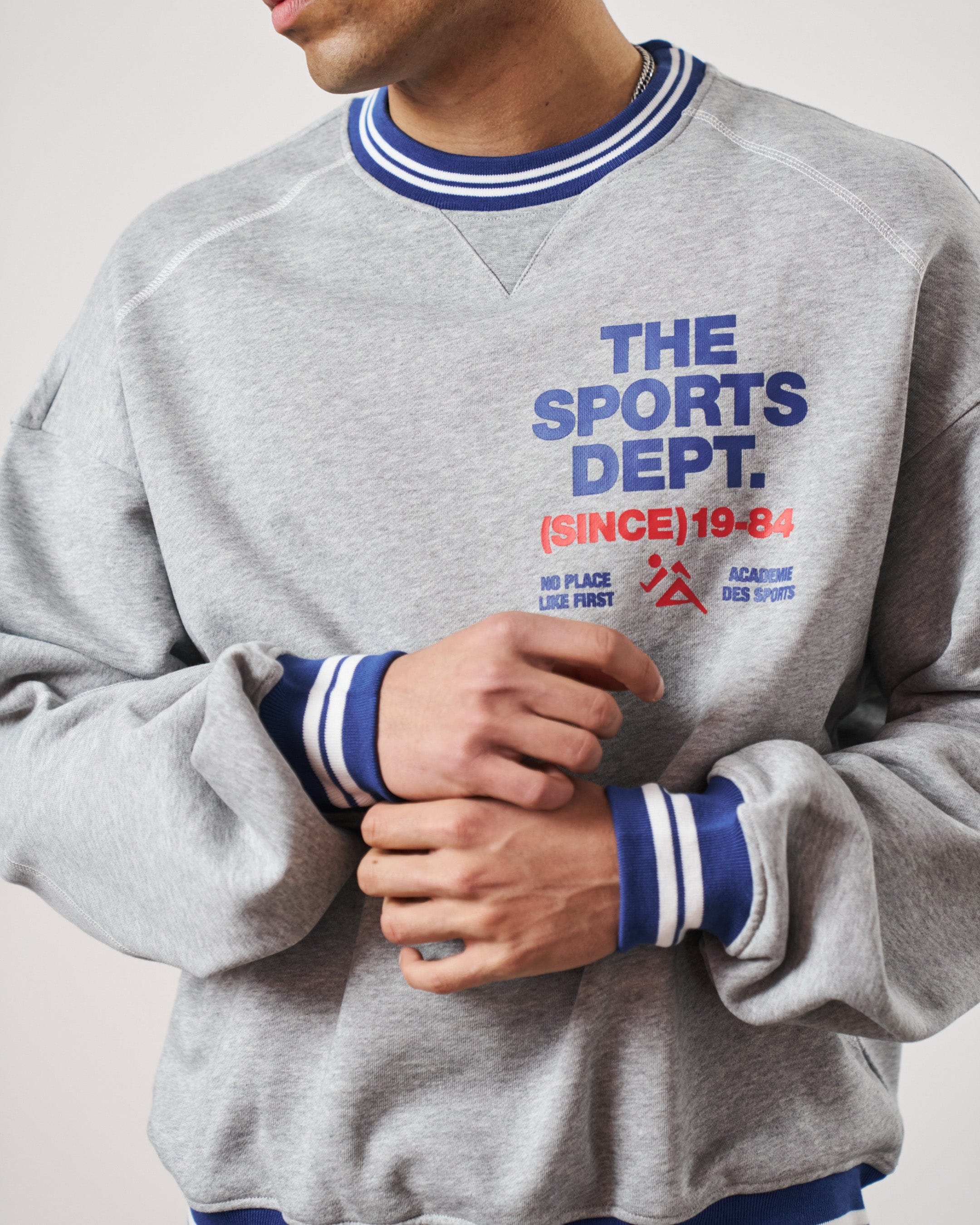 Vice 84 'The Sports Dept' Heavyweight Sweater - Heather Grey