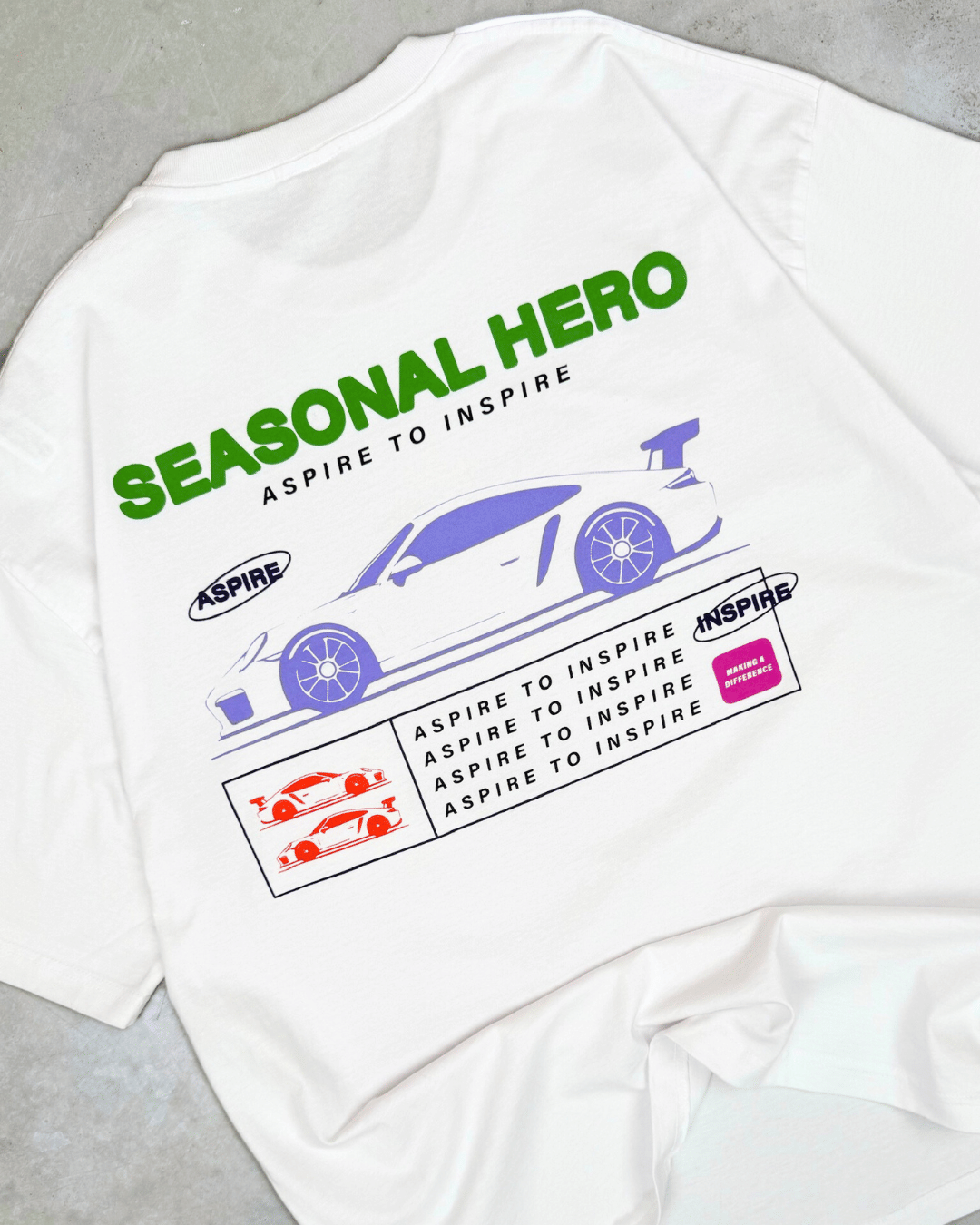 Seasonal Hero 'Making a Difference' Tee - White