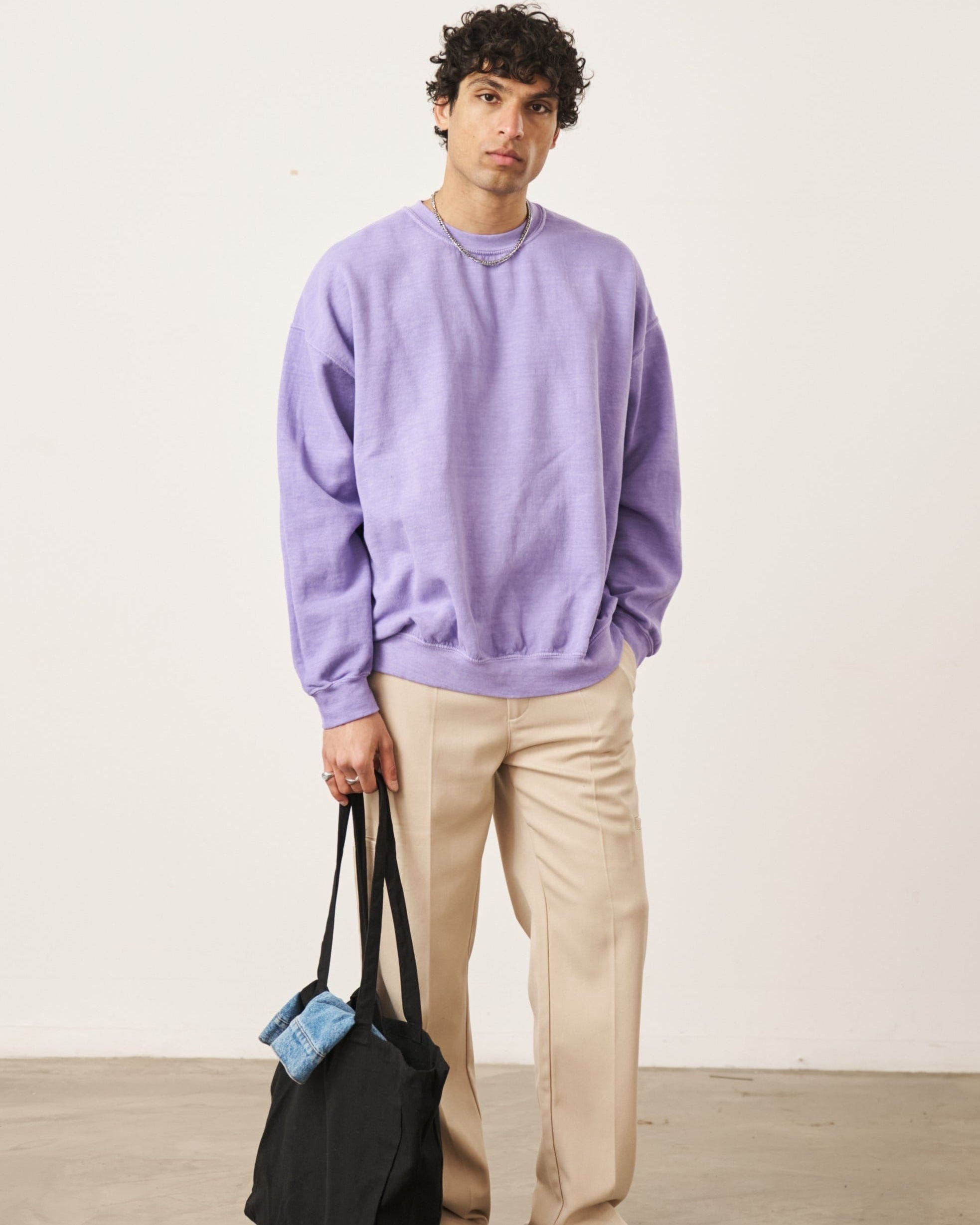 UN:IK Essentials Essentials Vintage Washed Sweater - Orchid