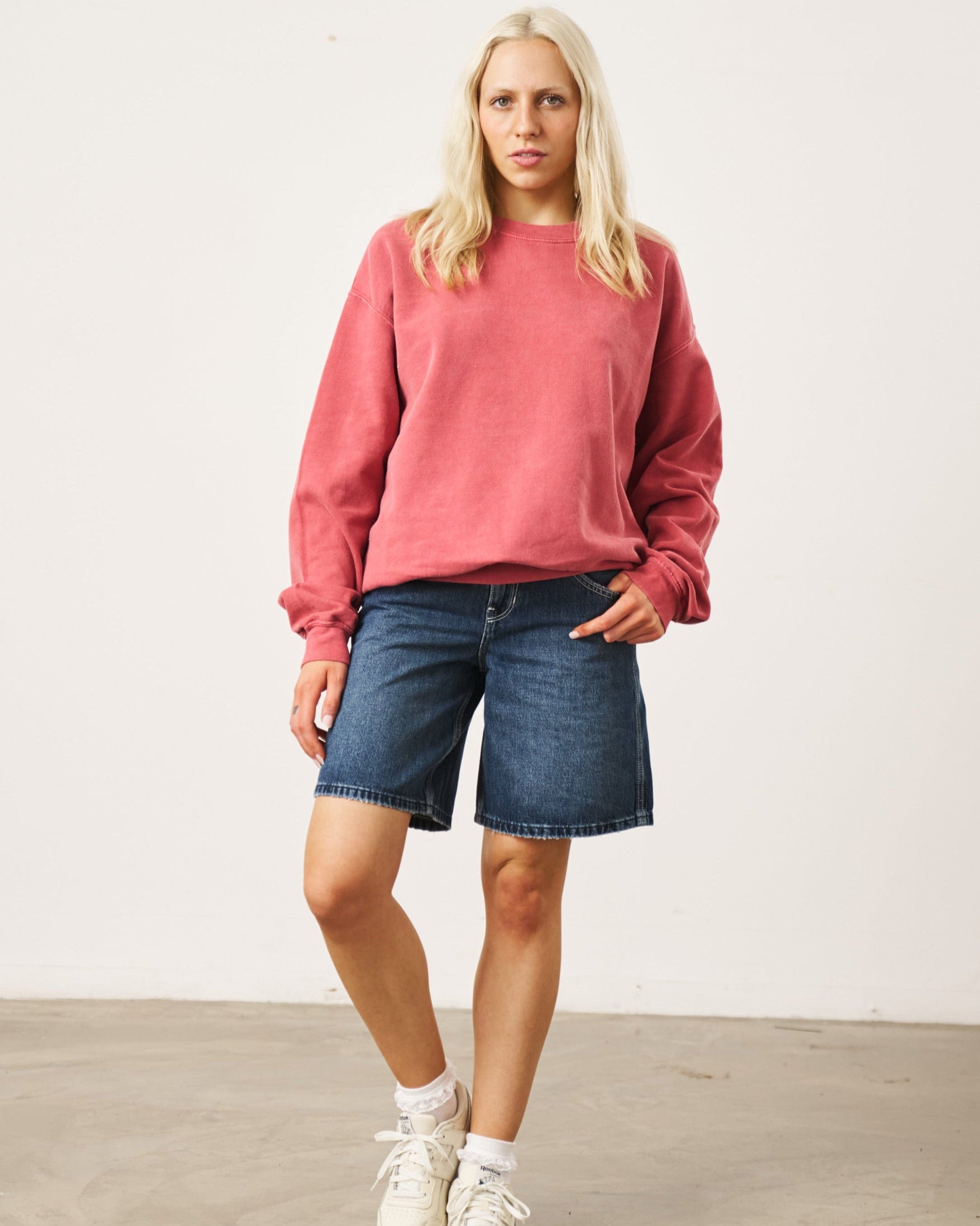 UN:IK Essentials Essentials Vintage Washed Sweater - Red