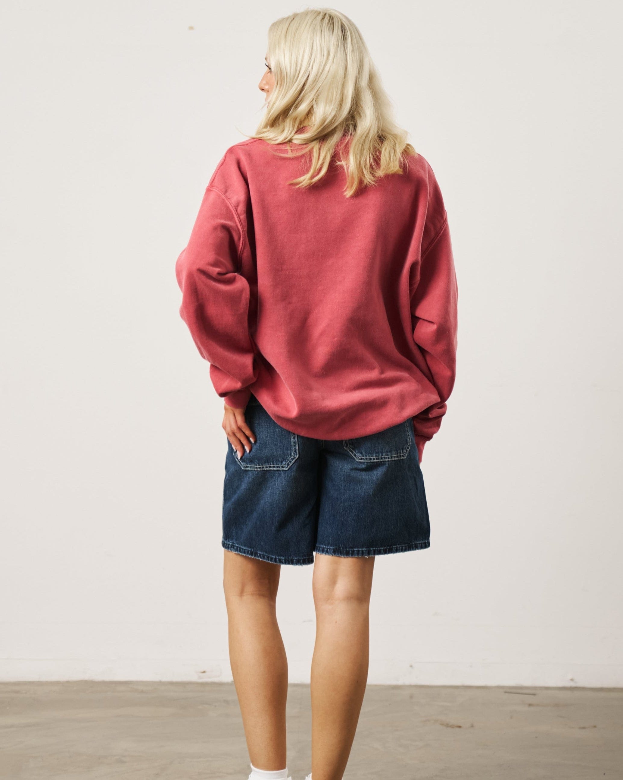 UN:IK Essentials Essentials Vintage Washed Sweater - Red