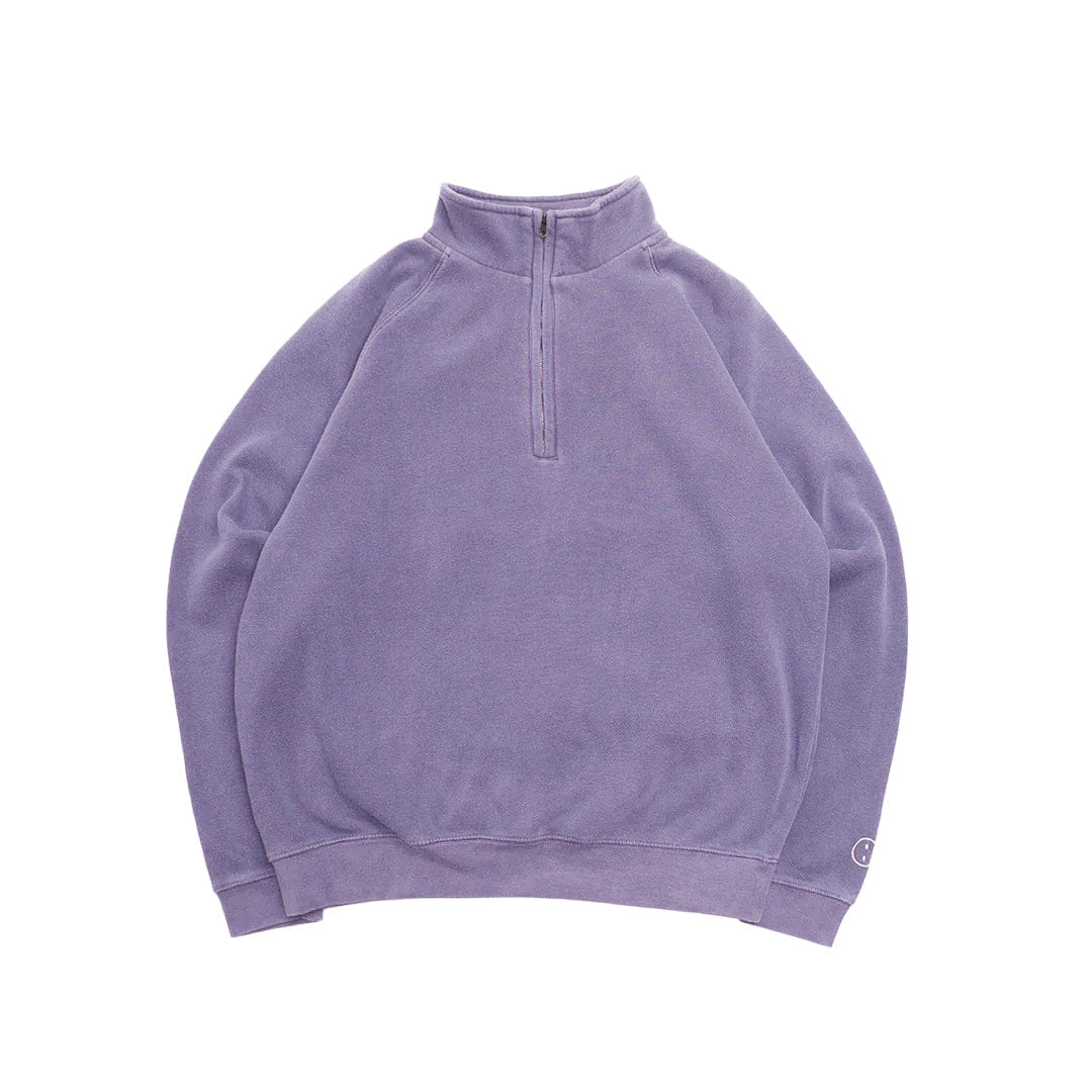 UN:IK Essentials Essentials Vintage Washed 1/4 Zip Sweatshirt - Orchid