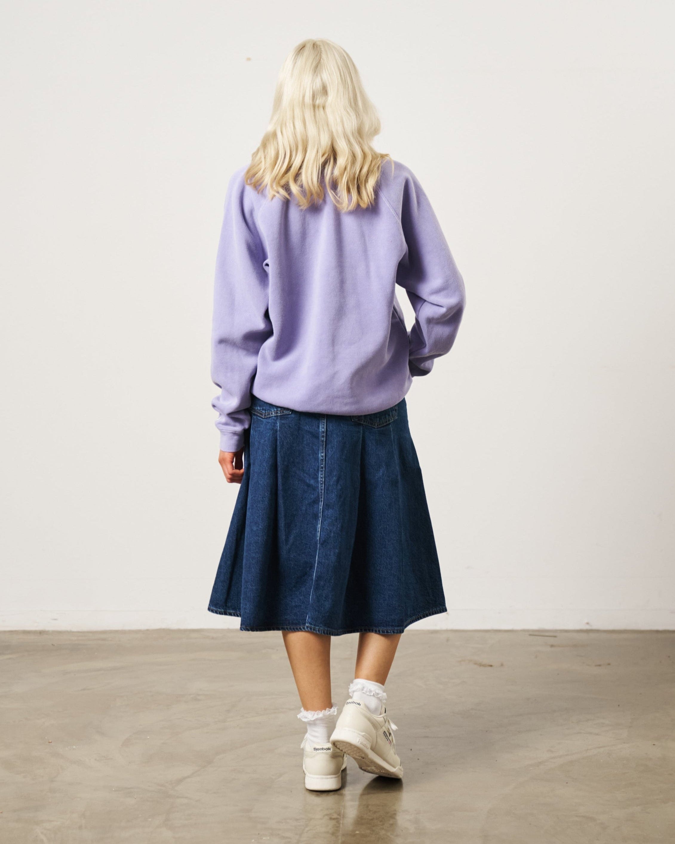 UN:IK Essentials Essentials Vintage Washed 1/4 Zip Sweatshirt - Orchid