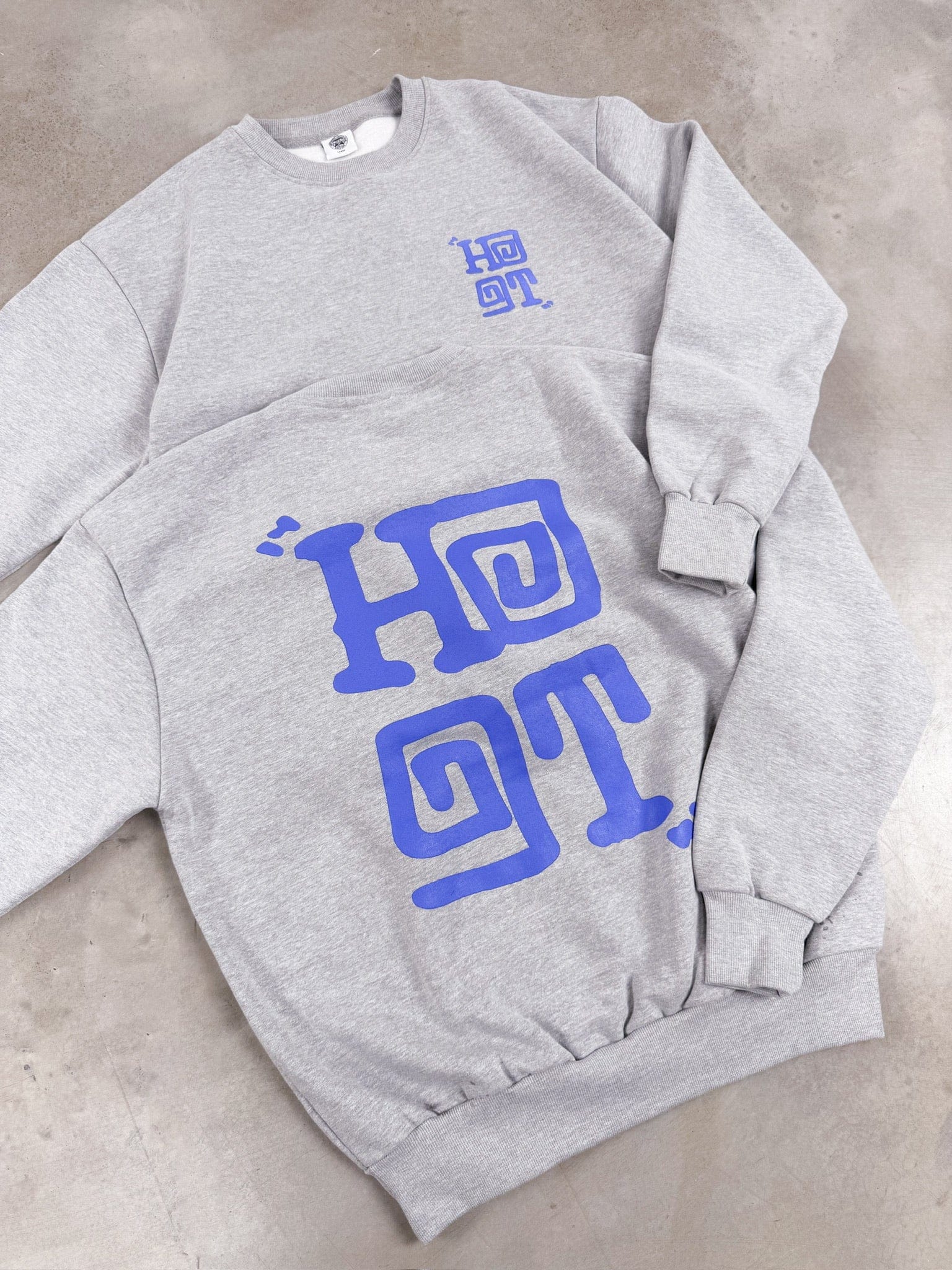 HAVE A GD TRIP 'Logo' Heavyweight Sweater - Heather Grey