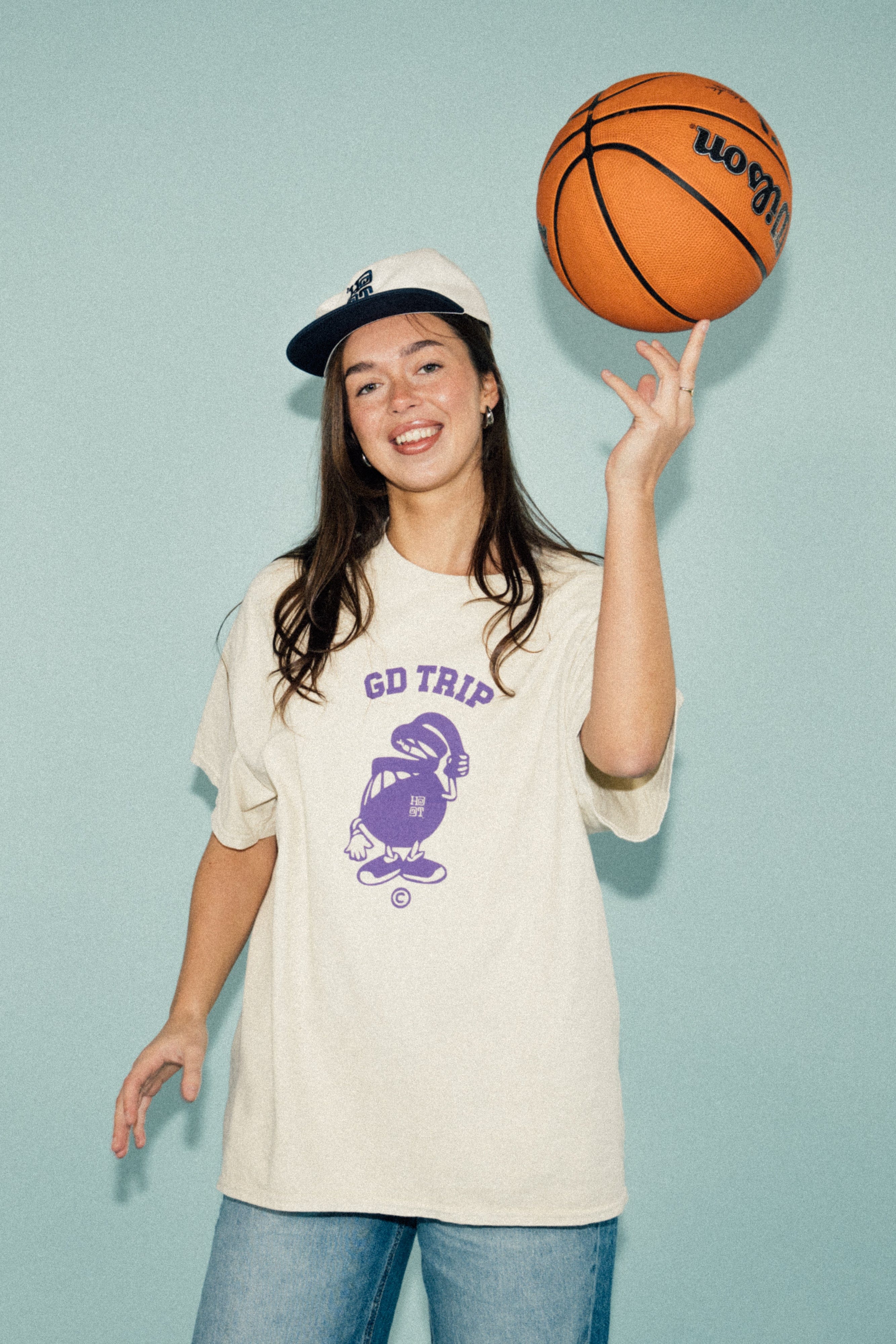 HAVE A GD TRIP 'Skate Club' Vintage Washed Tee - Cream