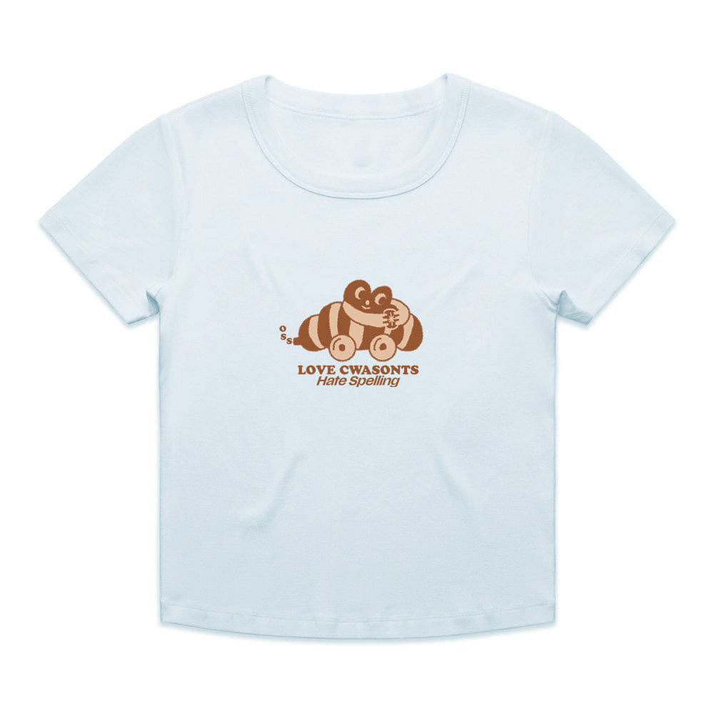 Other Side Store 'Love Cwasonts' Baby Tee - Baby Blue