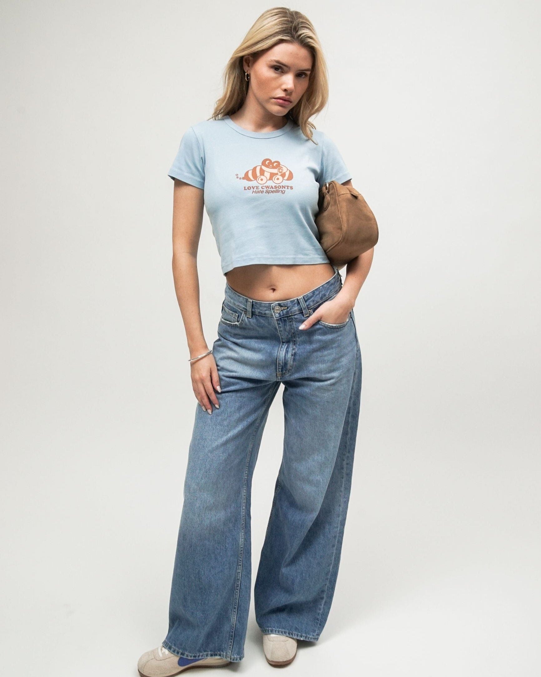 Other Side Store 'Love Cwasonts' Baby Tee - Baby Blue