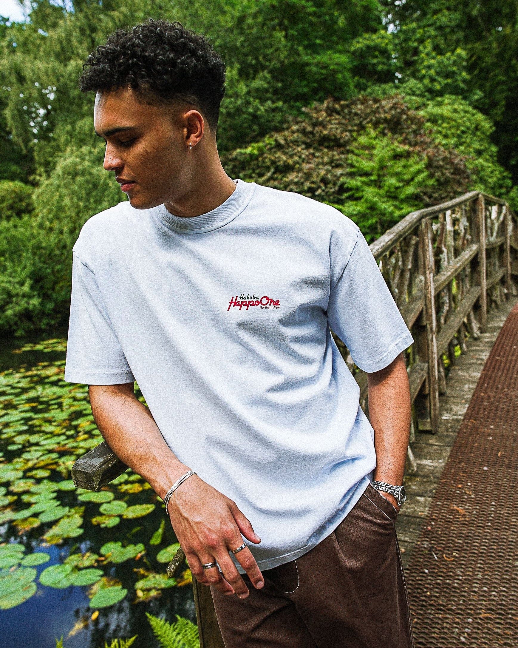 A Thousand Futures x Yunosuke 'Happo' Washed Tee - Light Blue