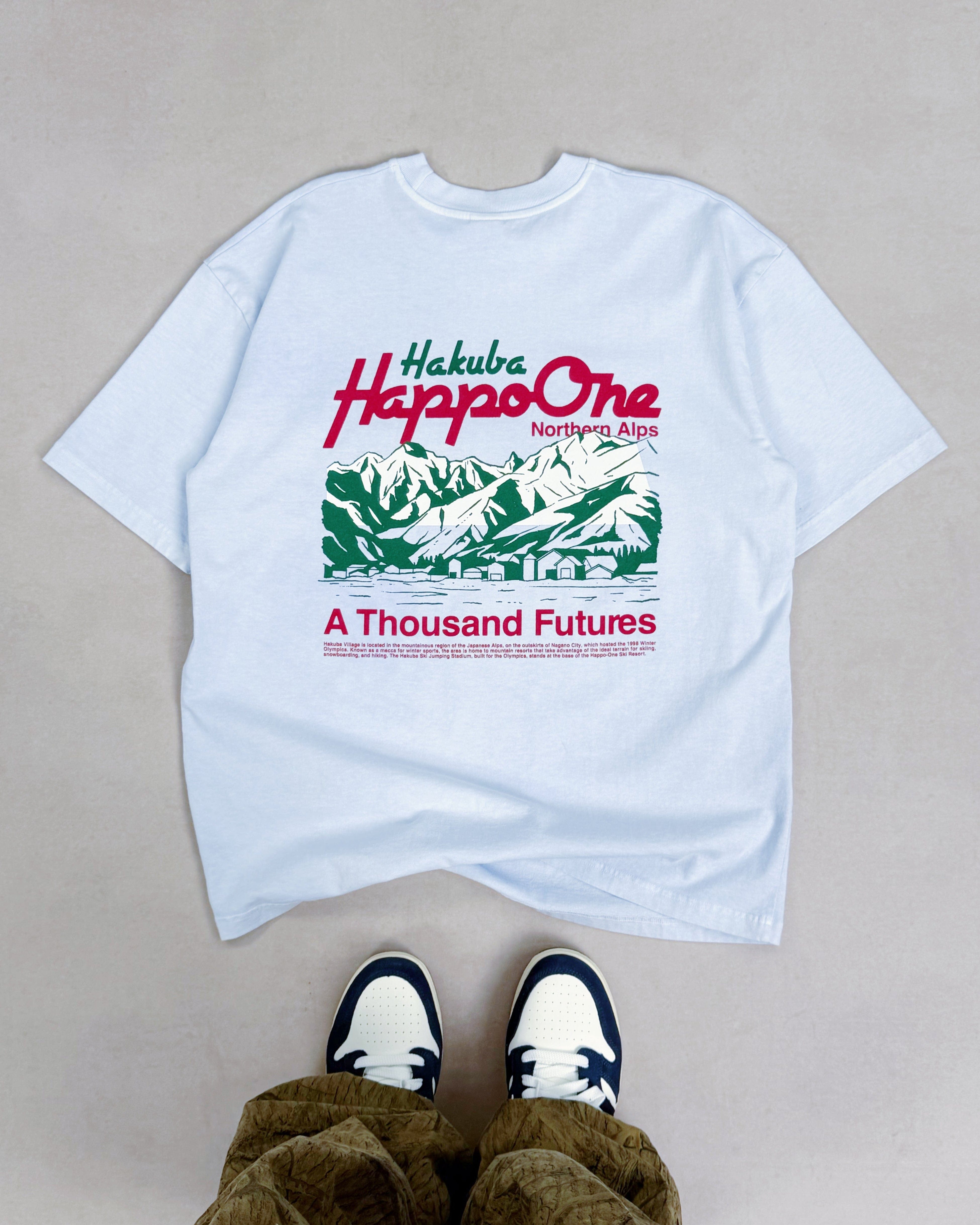 A Thousand Futures x Yunosuke 'Happo' Washed Tee - Light Blue