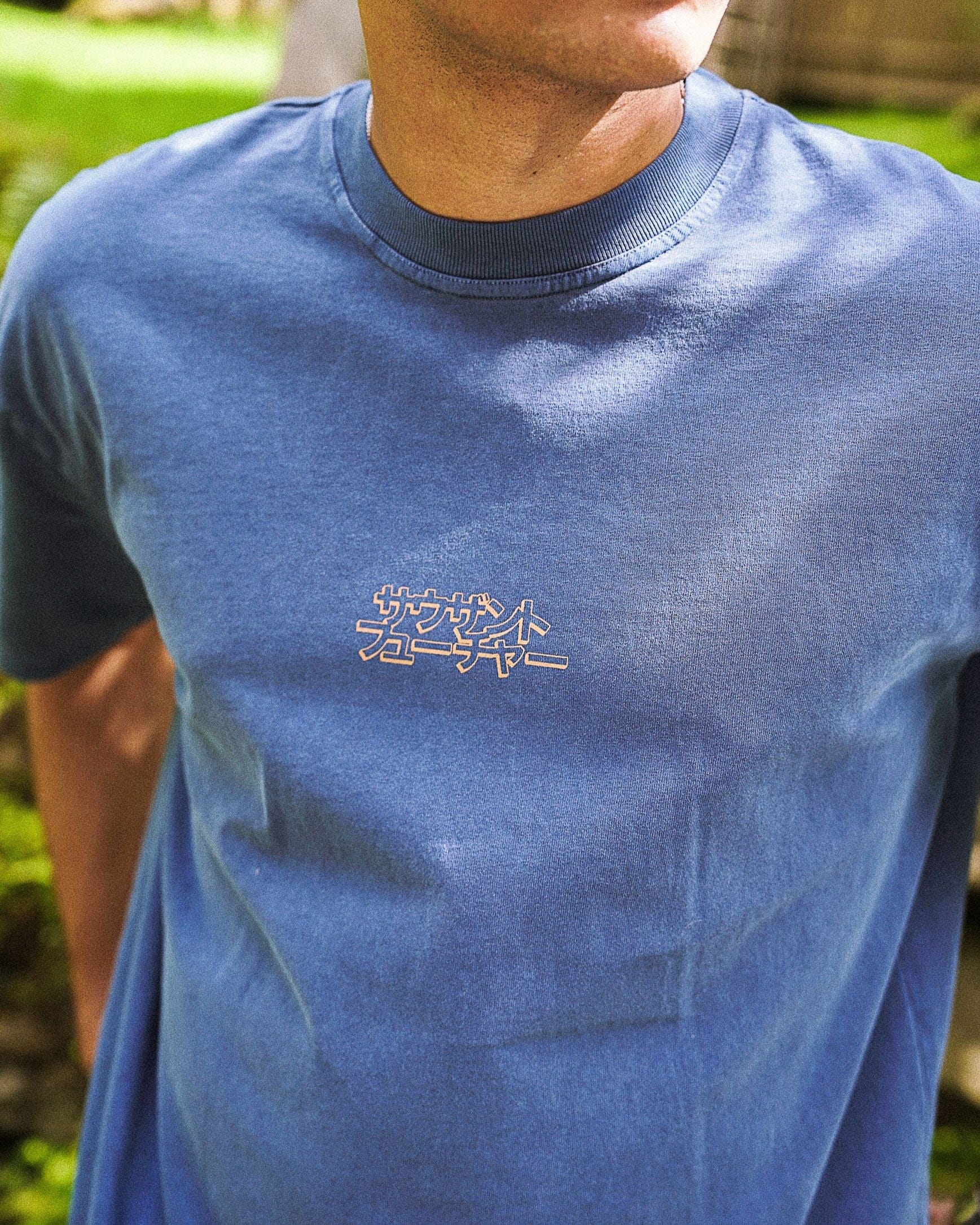 A Thousand Futures x Yunosuke 'Matches' Washed Tee - Navy