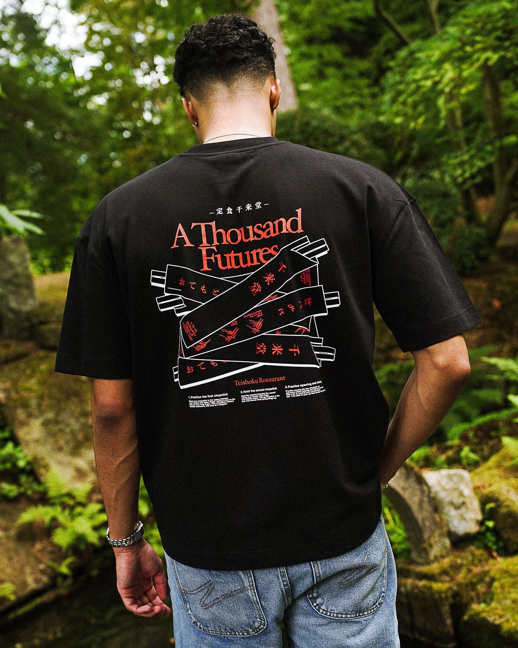 A Thousand Futures x Yunosuke 'Chopsticks' Tee - Black