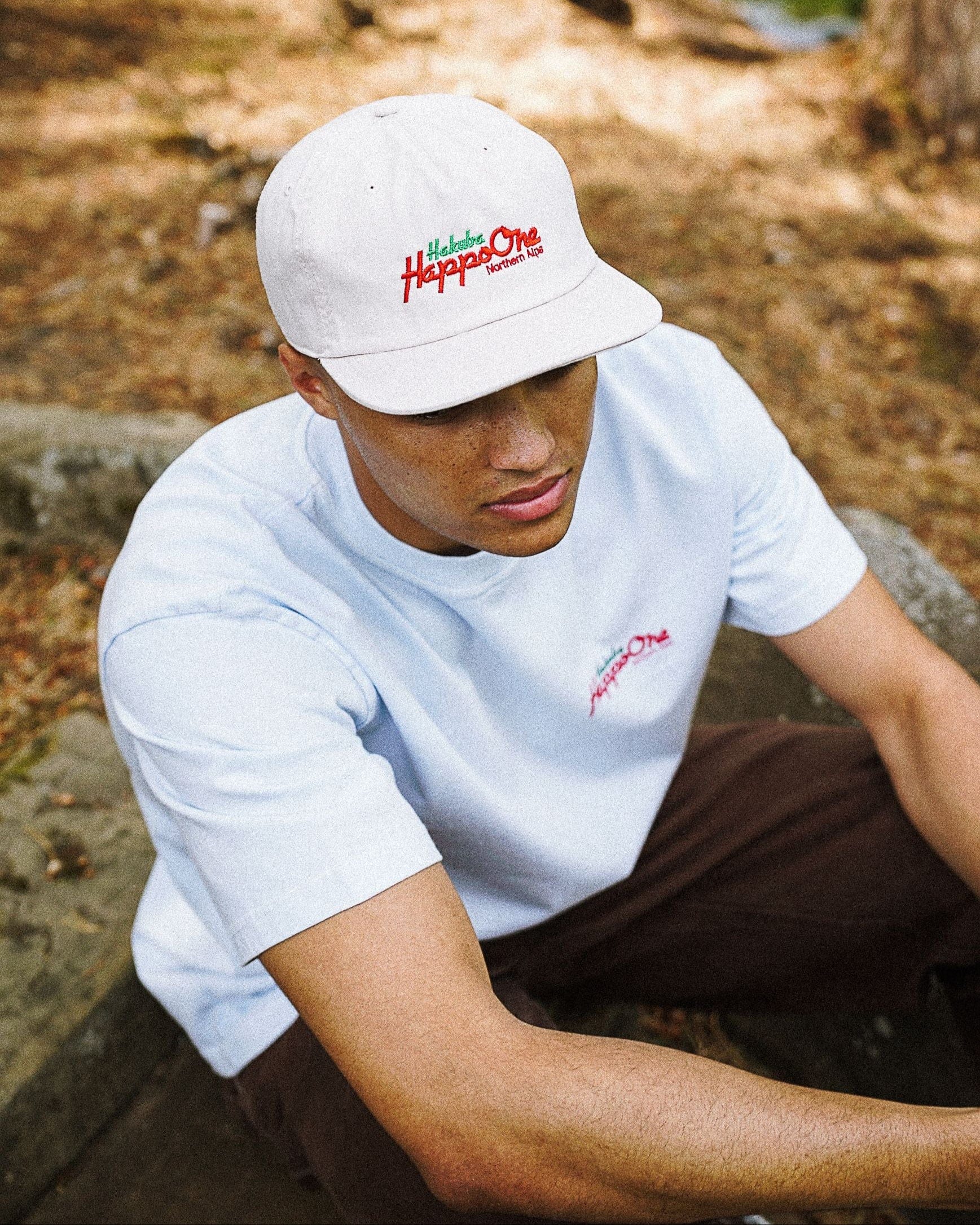 A Thousand Futures x Yunosuke 'Happo' Embroidered Cap - Bone