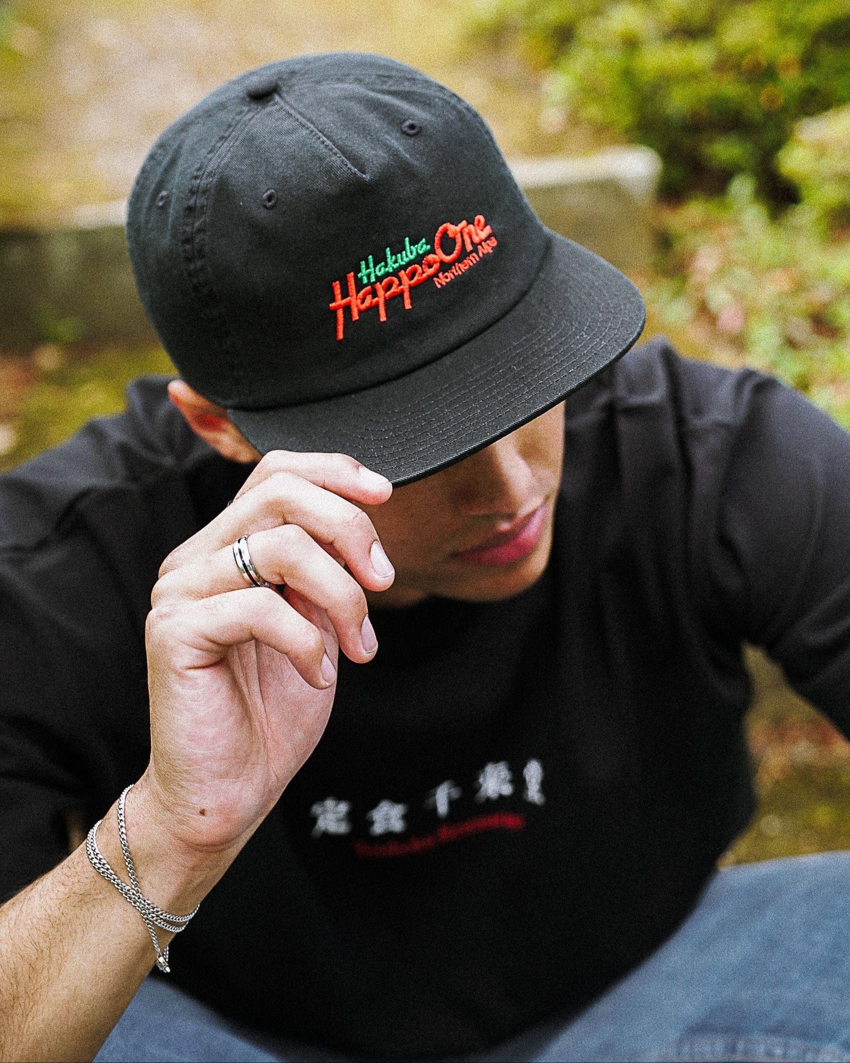 A Thousand Futures x Yunosuke 'Happo' Embroidered Cap - Black