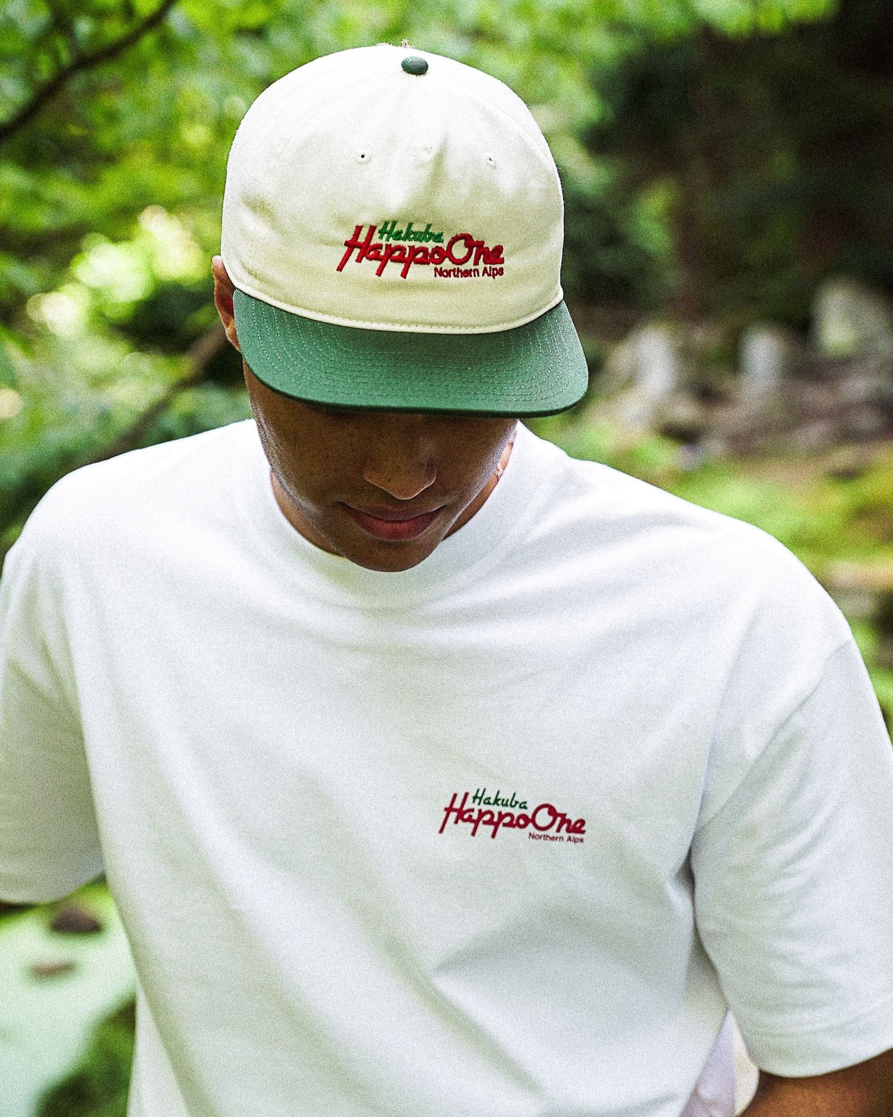A Thousand Futures x Yunosuke 'Happo' Embroidered Cap - Natural/Forest