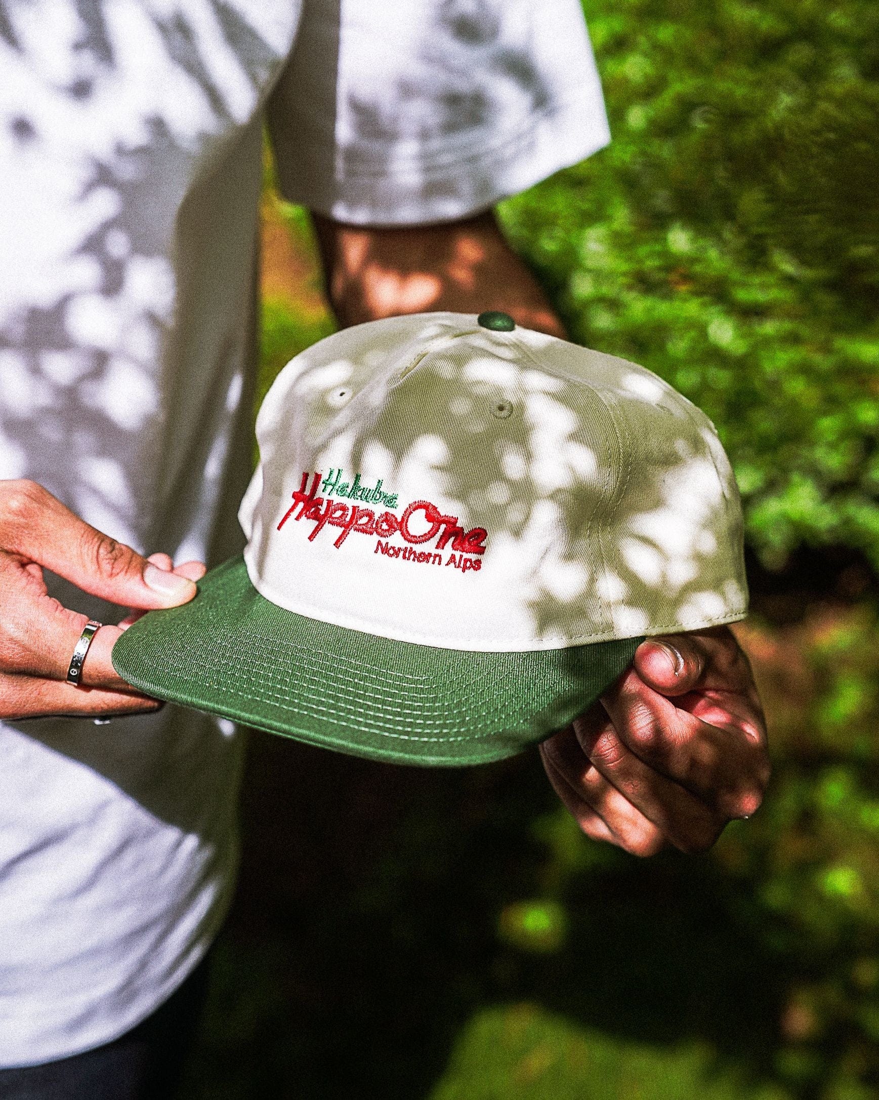 A Thousand Futures x Yunosuke 'Happo' Embroidered Cap - Natural/Forest