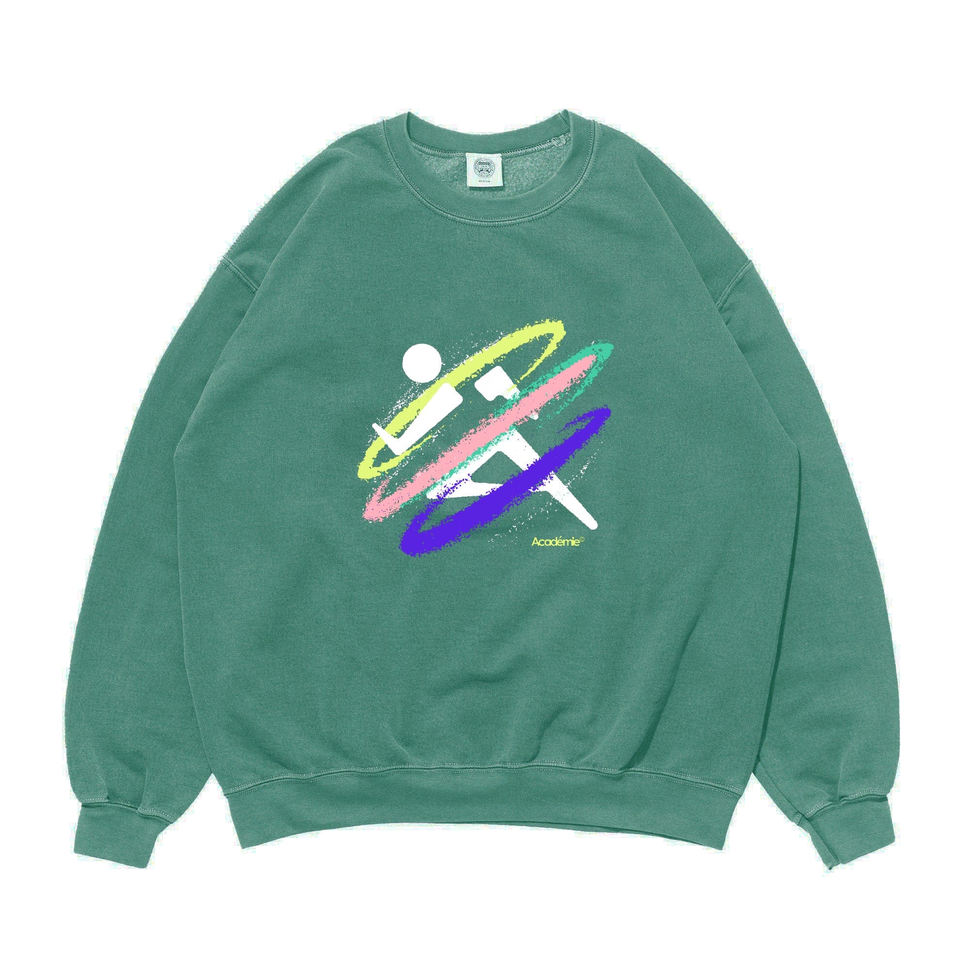 Vice 84 'Retro Spray' Vintage Washed Sweater - Green
