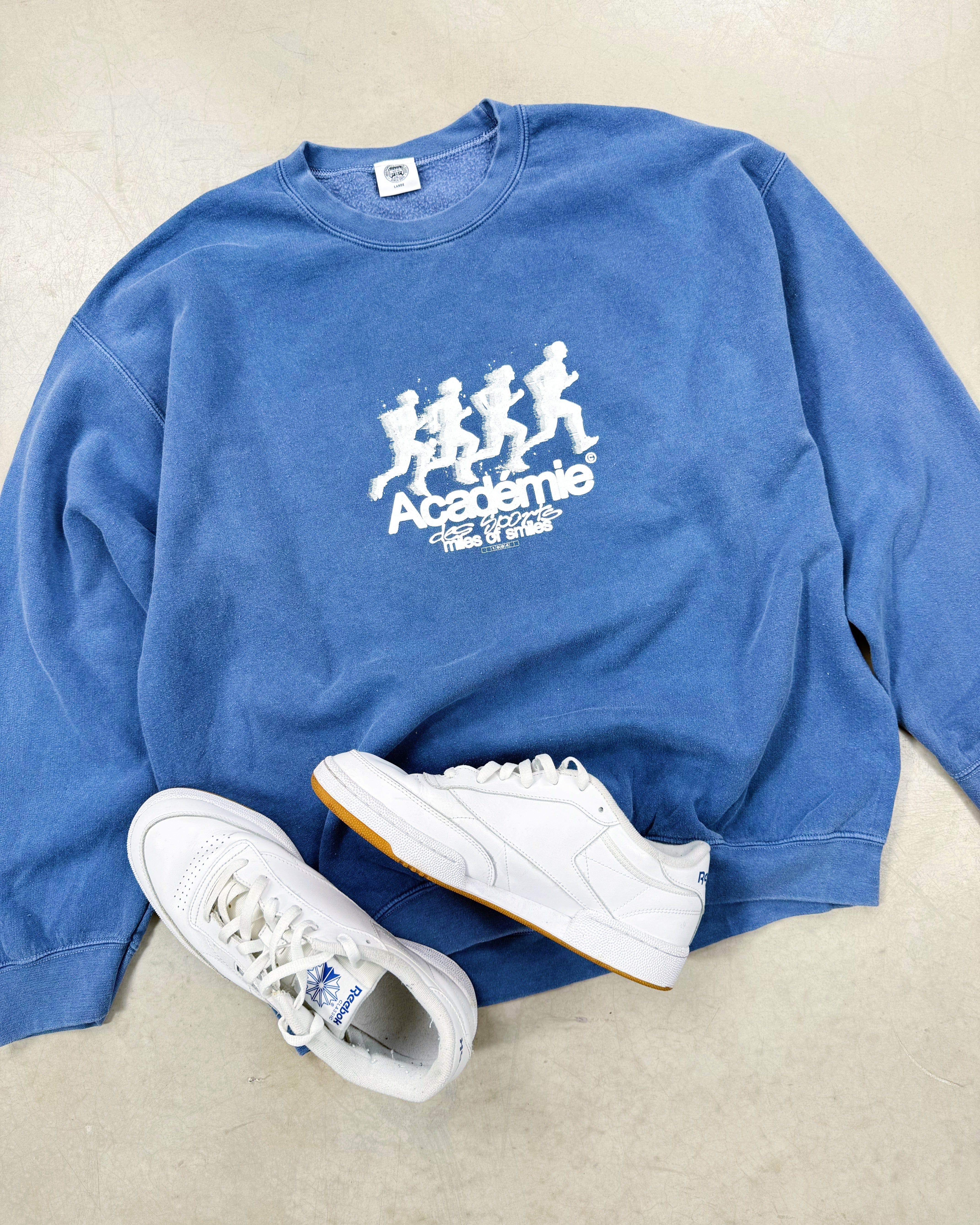 Vice 84 'Leading Pack' Vintage Washed Sweater - Blue