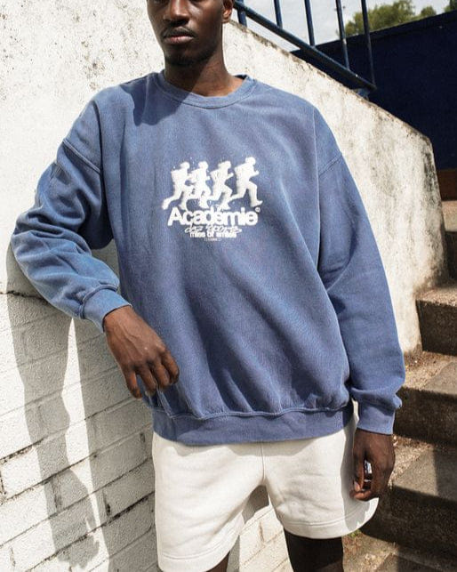 Vice 84 'Leading Pack' Vintage Washed Sweater - Blue
