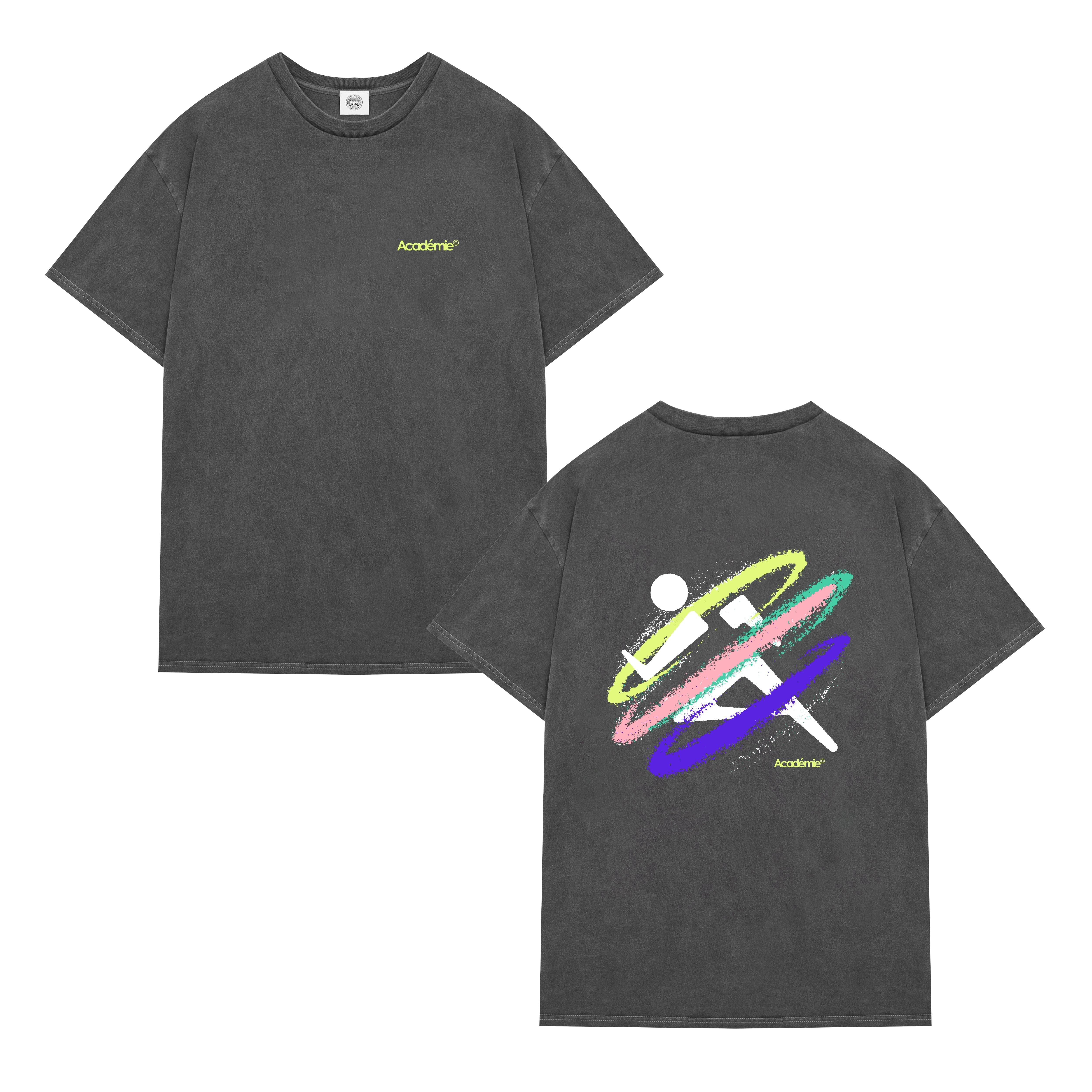 Vice 84 'Retro Spray' Vintage Washed Tee - Black