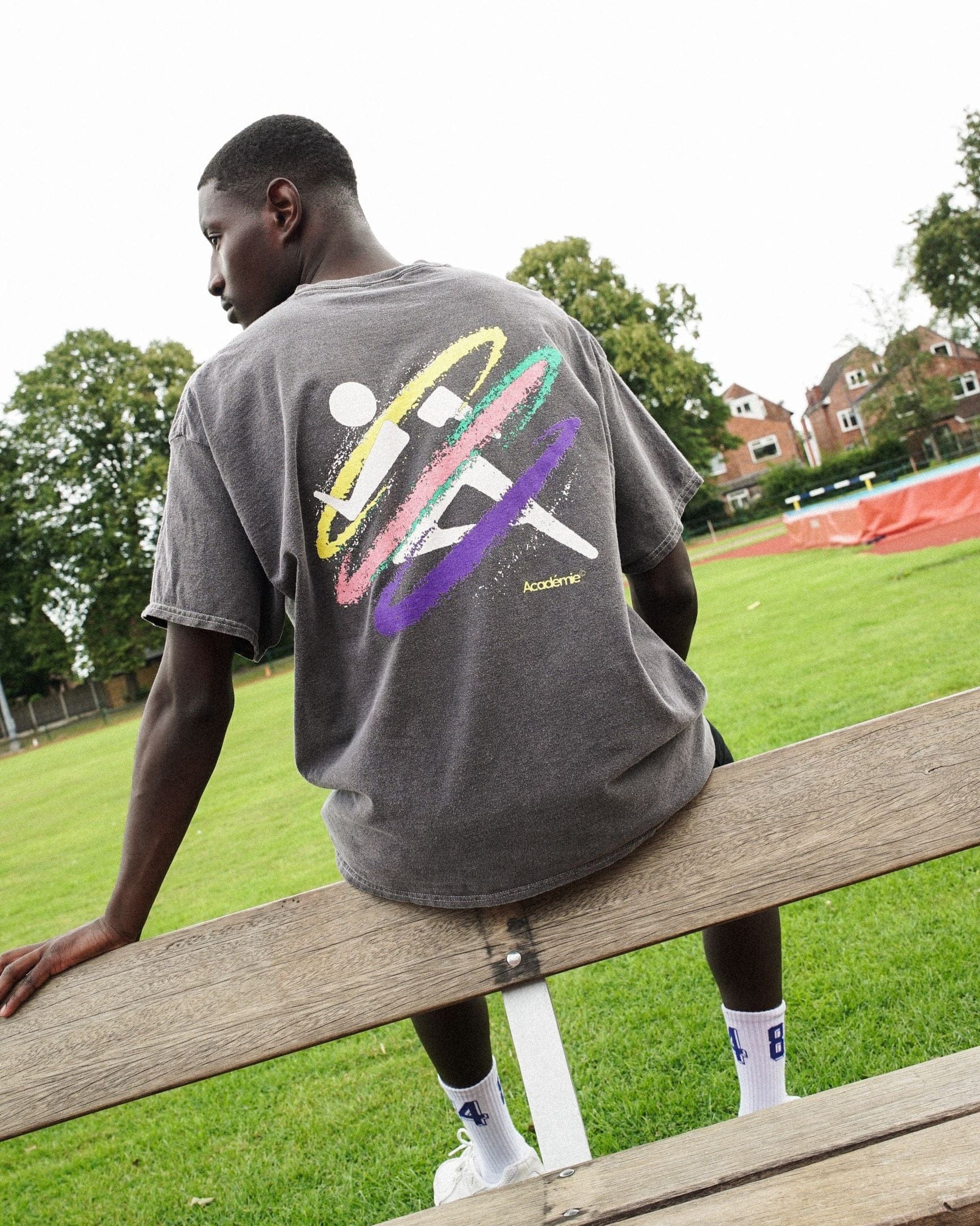 Vice 84 'Retro Spray' Vintage Washed Tee - Black