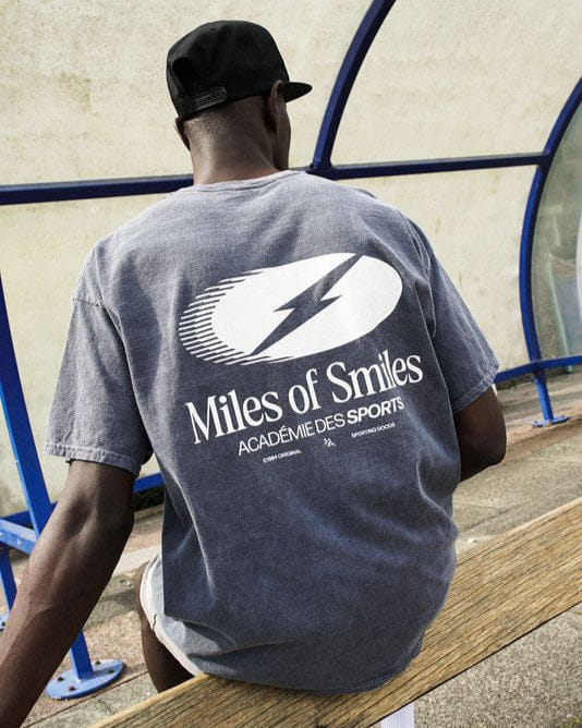 Vice 84 'Miles of Smiles' Vintage Washed Tee - Navy