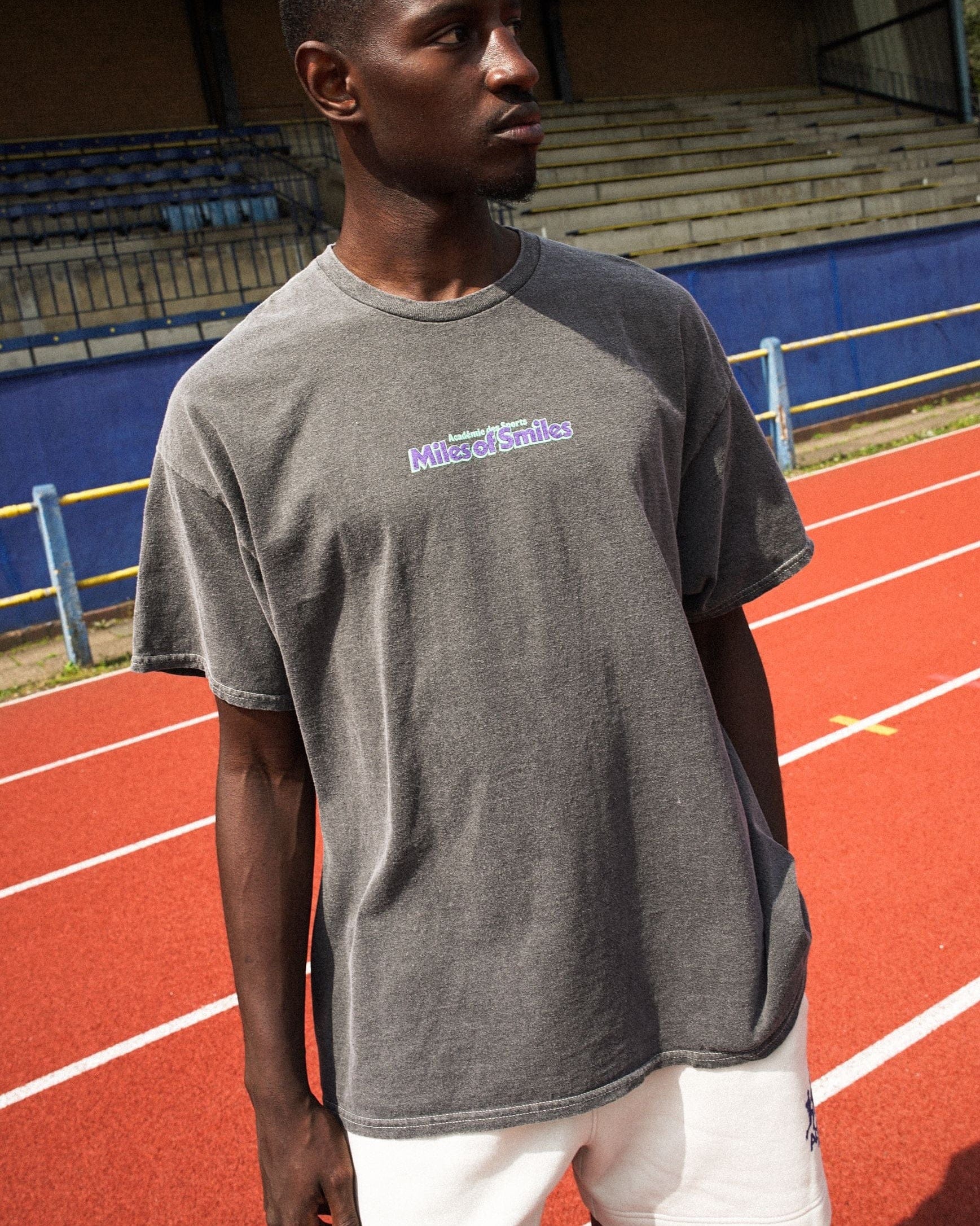 Vice 84 'Pacesetter' Vintage Washed Tee - Charcoal