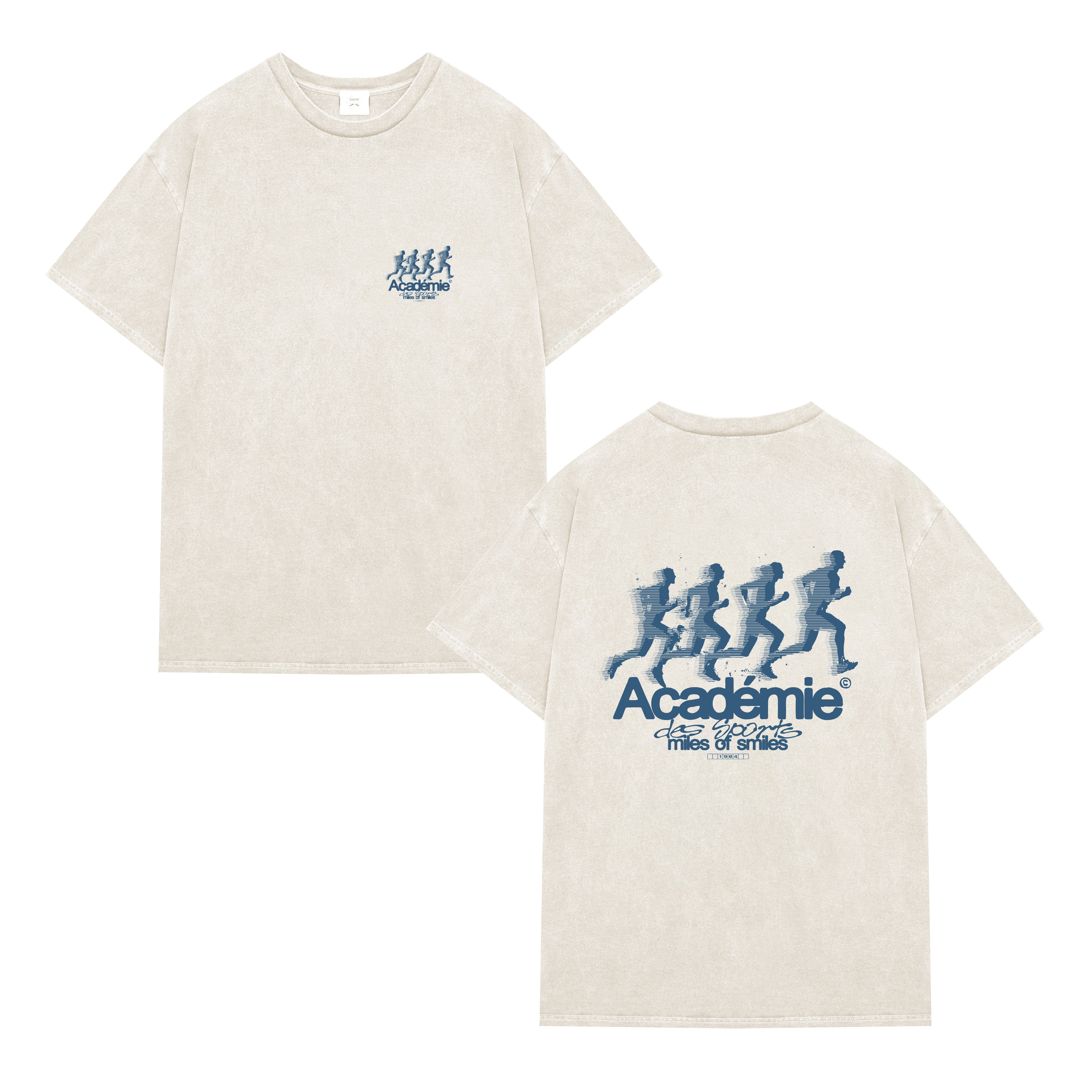 Vice 84 'Leading Pack' Vintage Washed Tee - Ecru