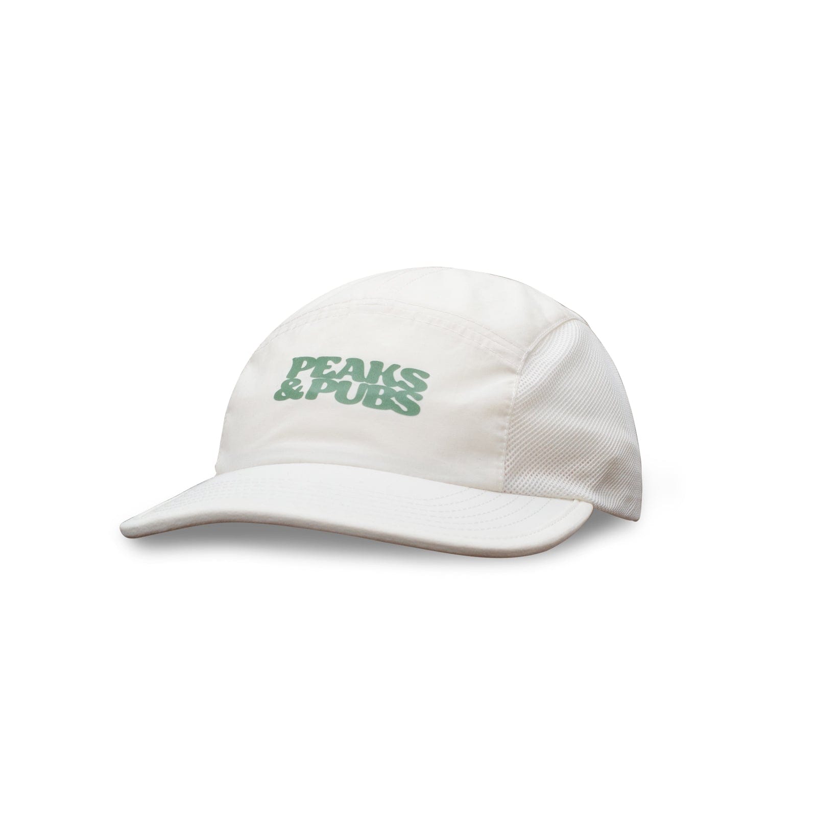 Peaks & Pubs 'Logo' Active 5 Panel Cap - Ecru
