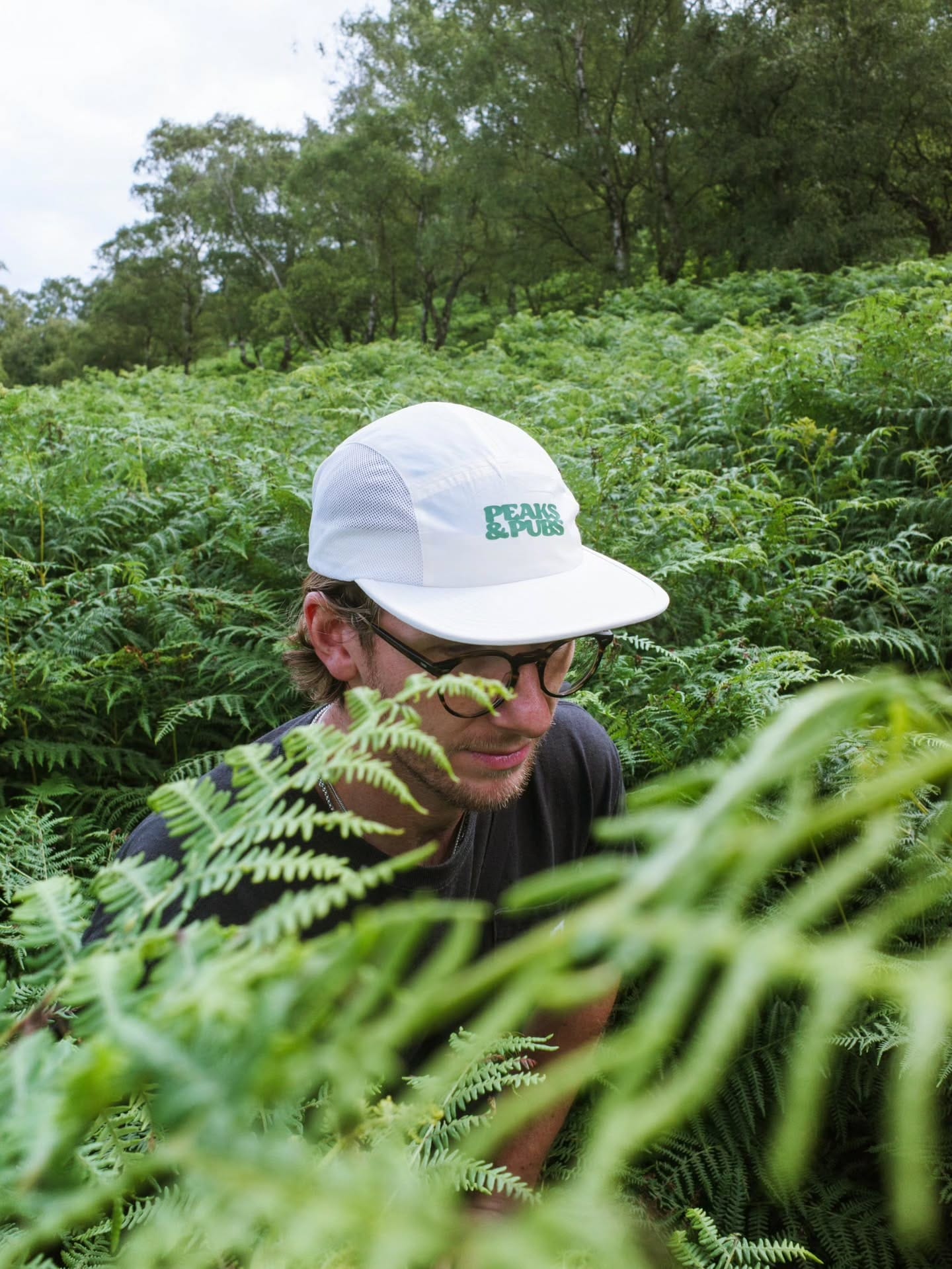 Peaks & Pubs 'Logo' Active 5 Panel Cap - Ecru