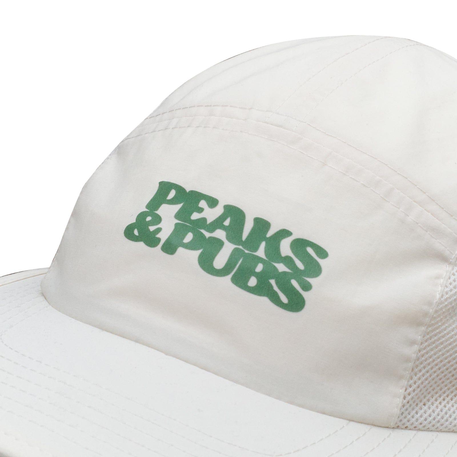 Peaks & Pubs 'Logo' Active 5 Panel Cap - Ecru