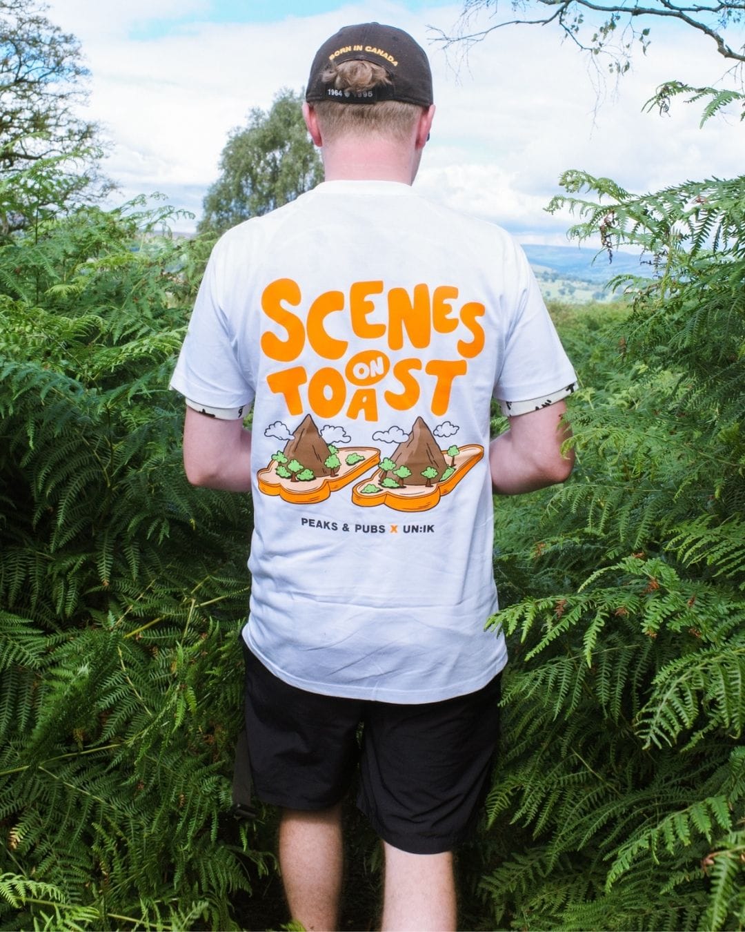 Peaks & Pubs 'Scenes on Toast' Tee - White
