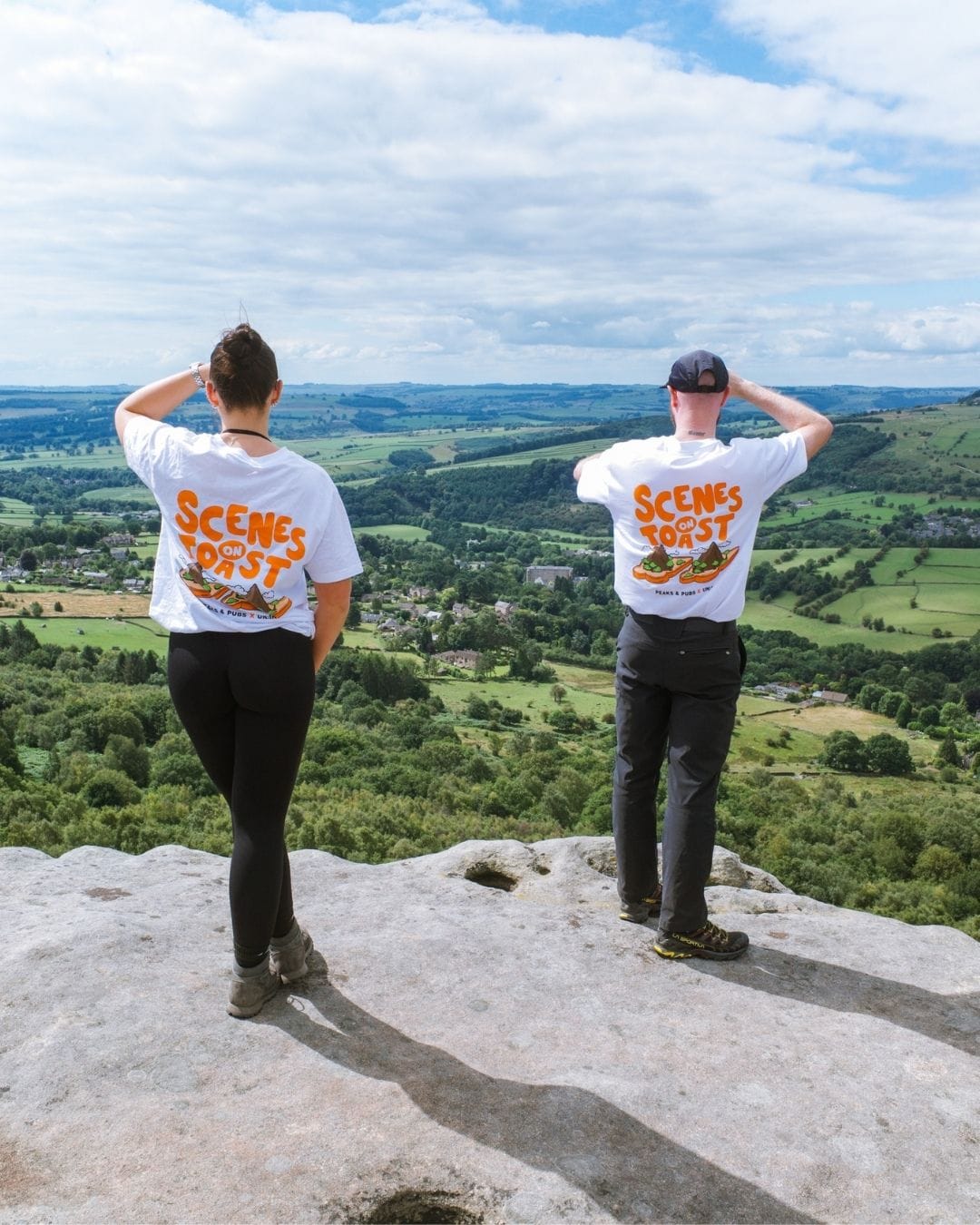 Peaks & Pubs 'Scenes on Toast' Tee - White