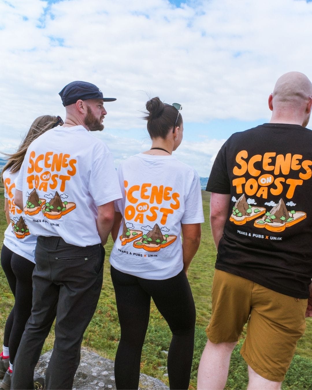 Peaks & Pubs 'Scenes on Toast' Tee - White