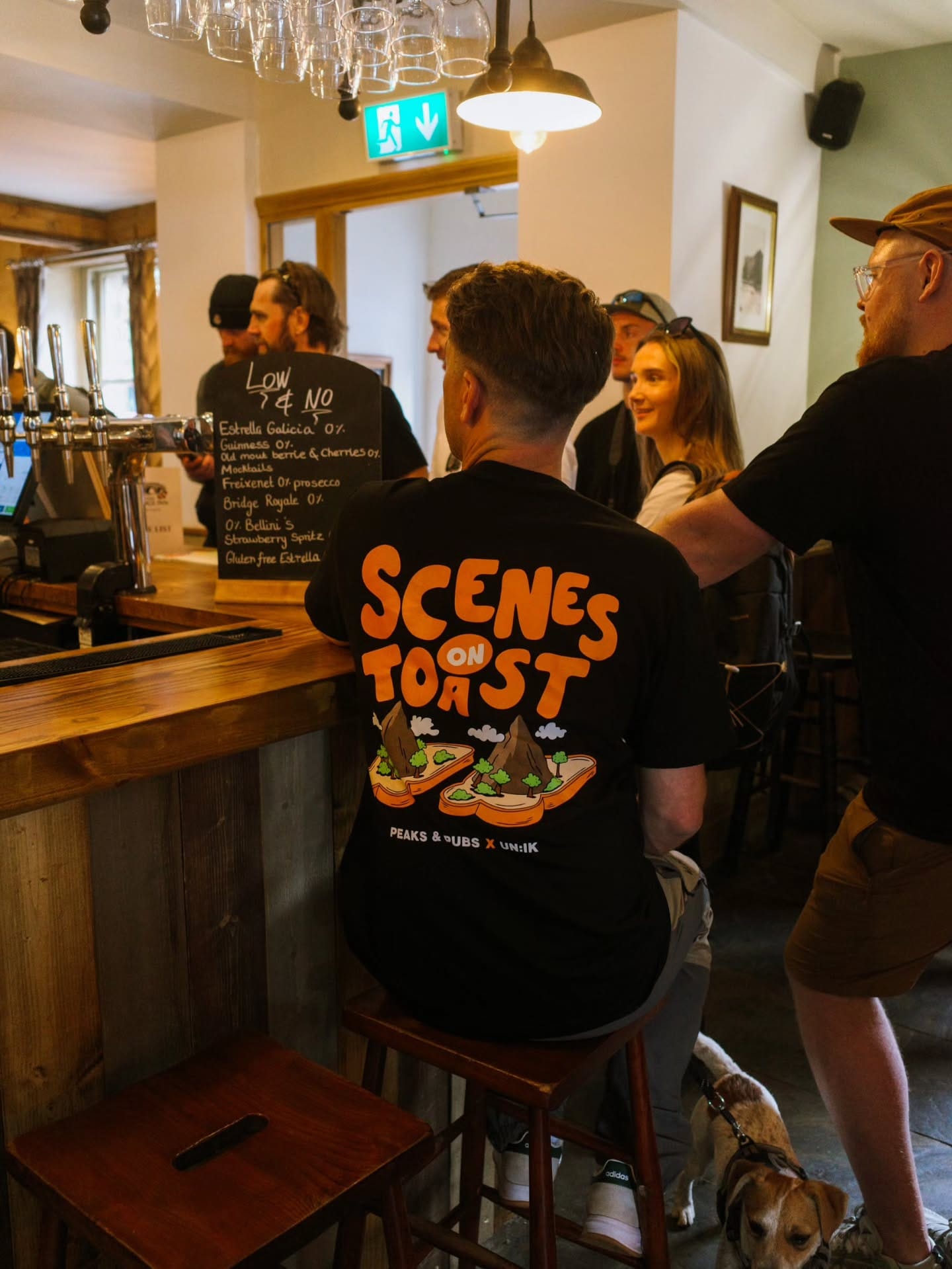 Peaks & Pubs 'Scenes on Toast' Tee - Black