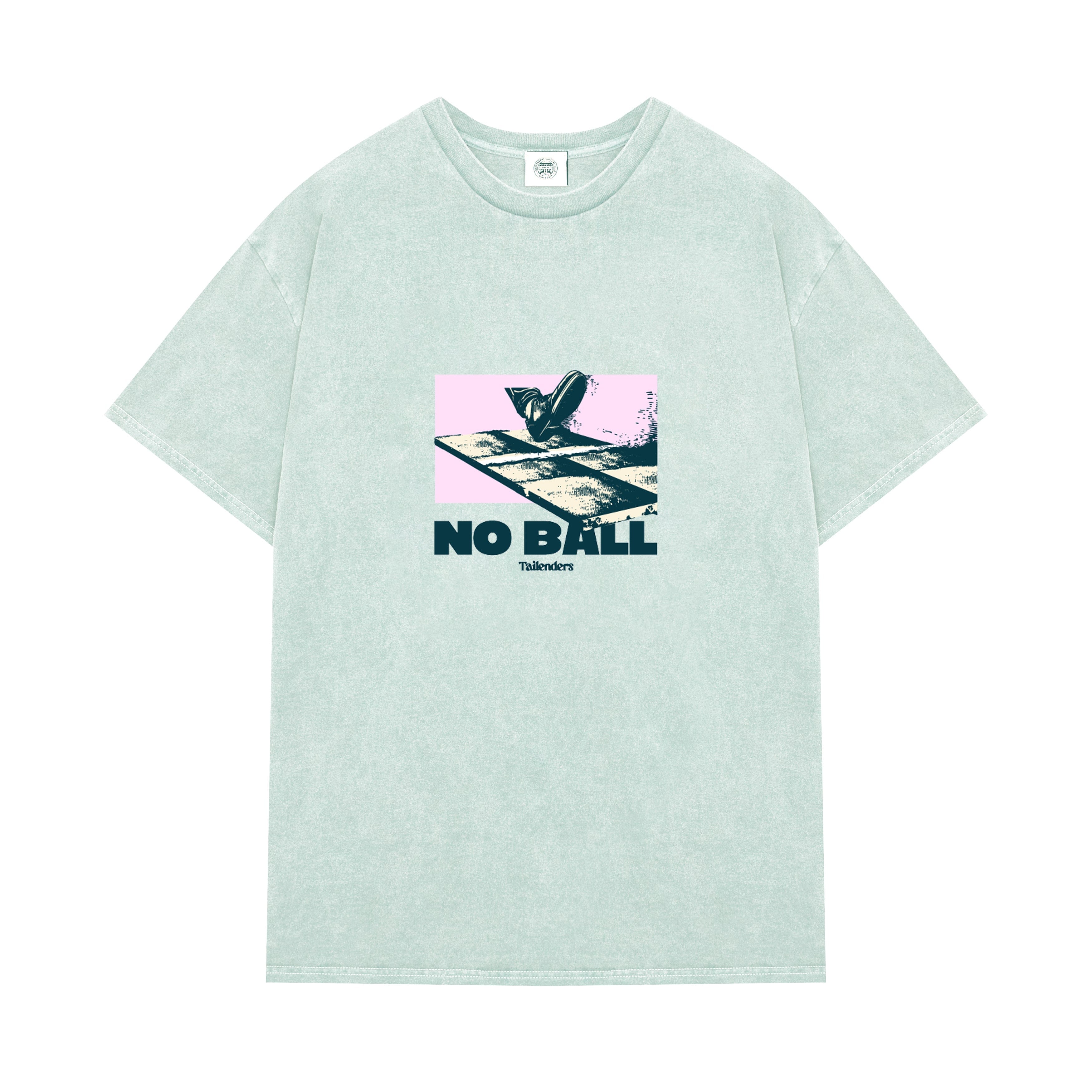 Tailenders 'No Ball' Washed Tee - Seafoam