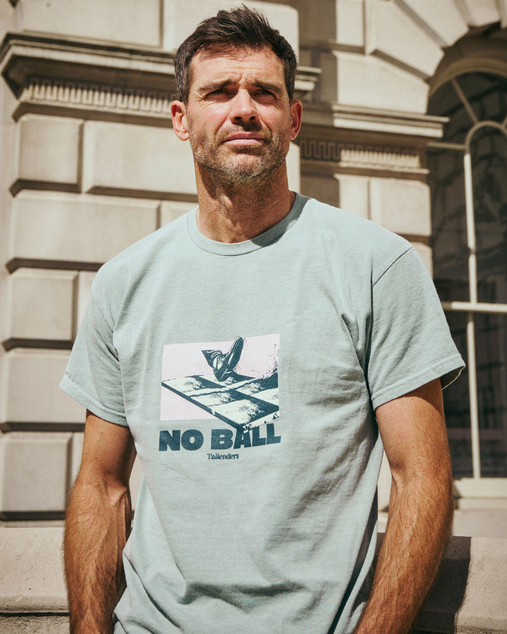 Tailenders 'No Ball' Washed Tee - Seafoam