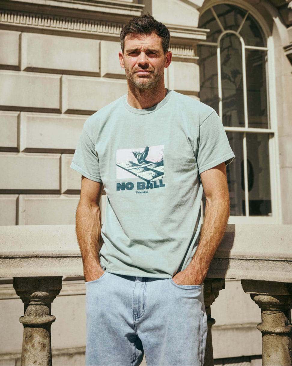Tailenders 'No Ball' Washed Tee - Seafoam