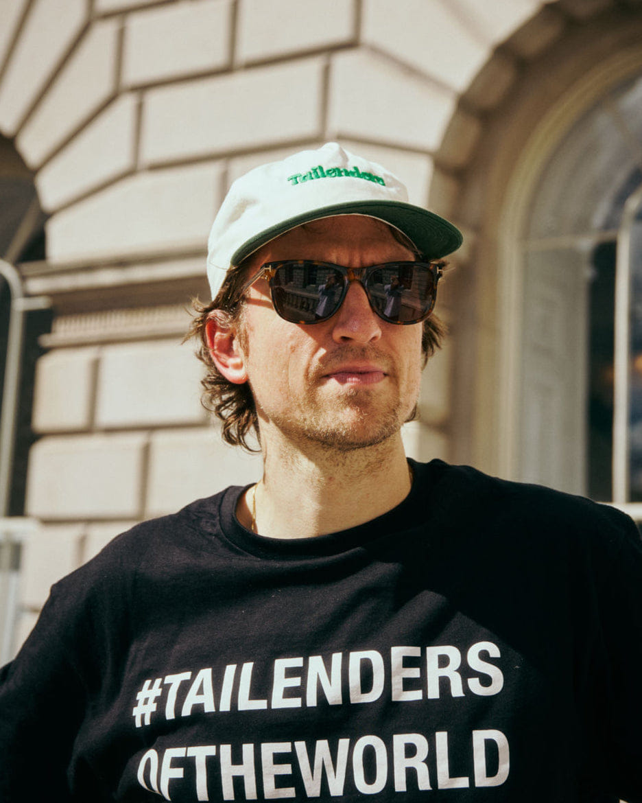 Tailenders 'Logo' Embroidered Cap - Natural/Forest