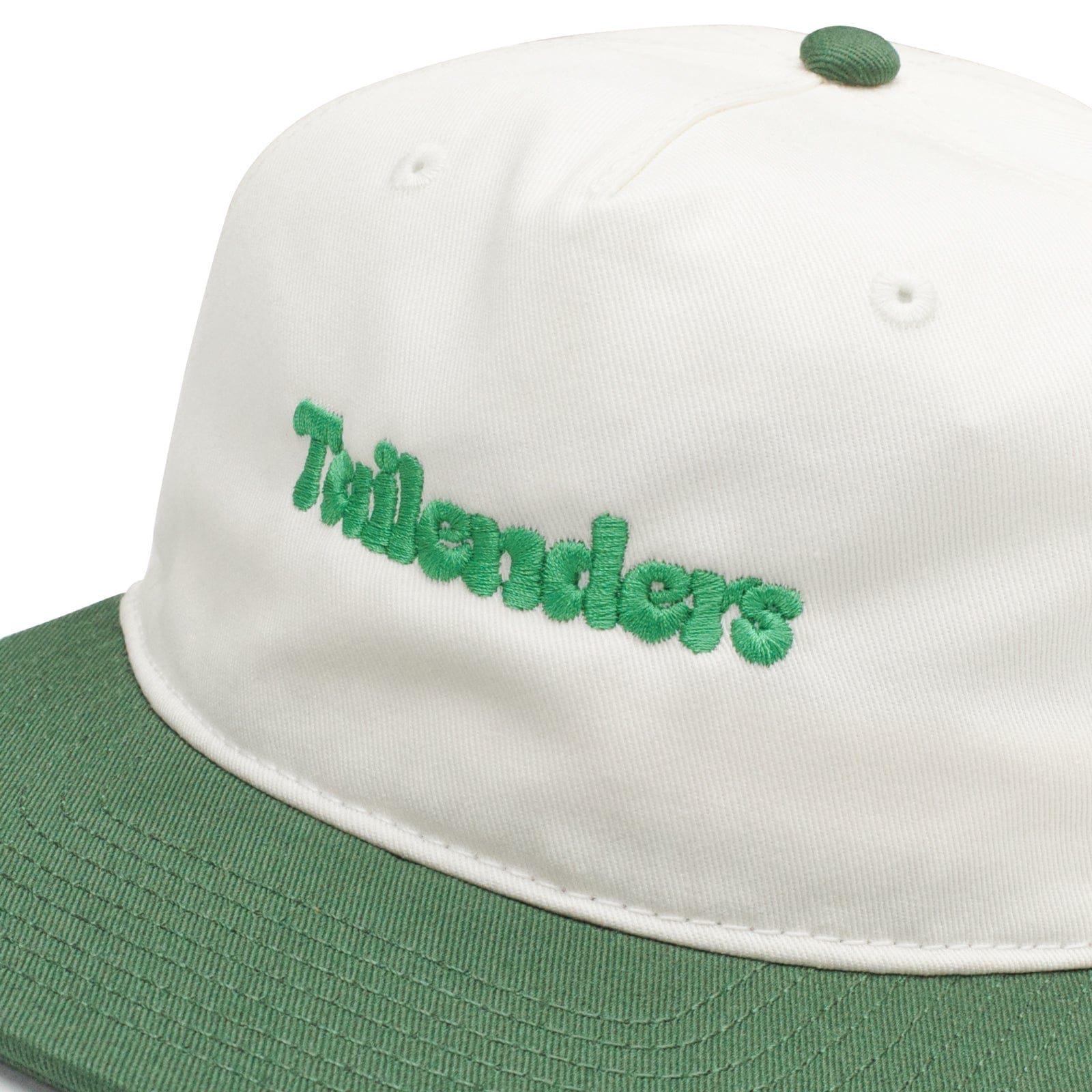 Tailenders 'Logo' Embroidered Cap - Natural/Forest