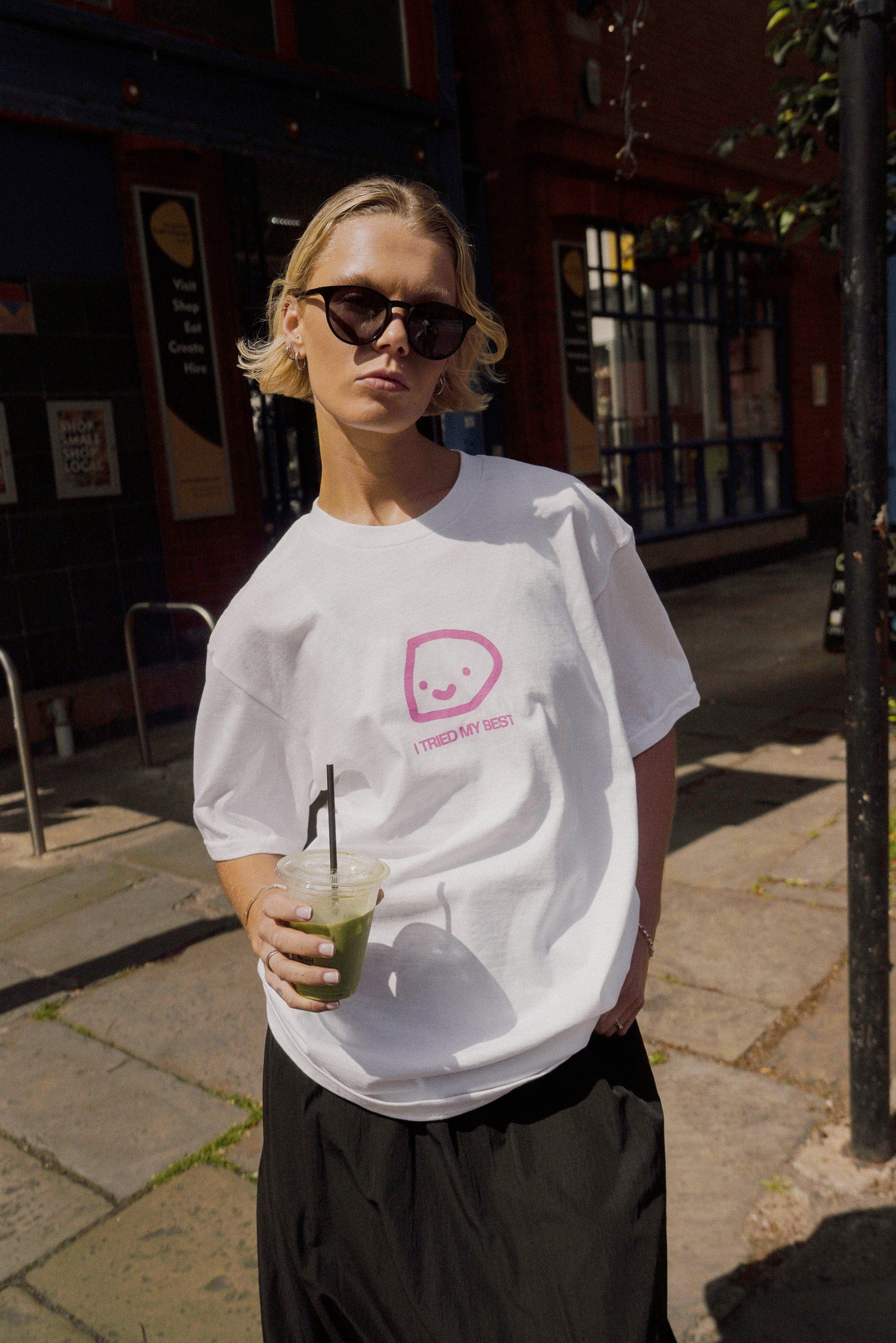 Other Side Store 'Tried My Best' Tee - White