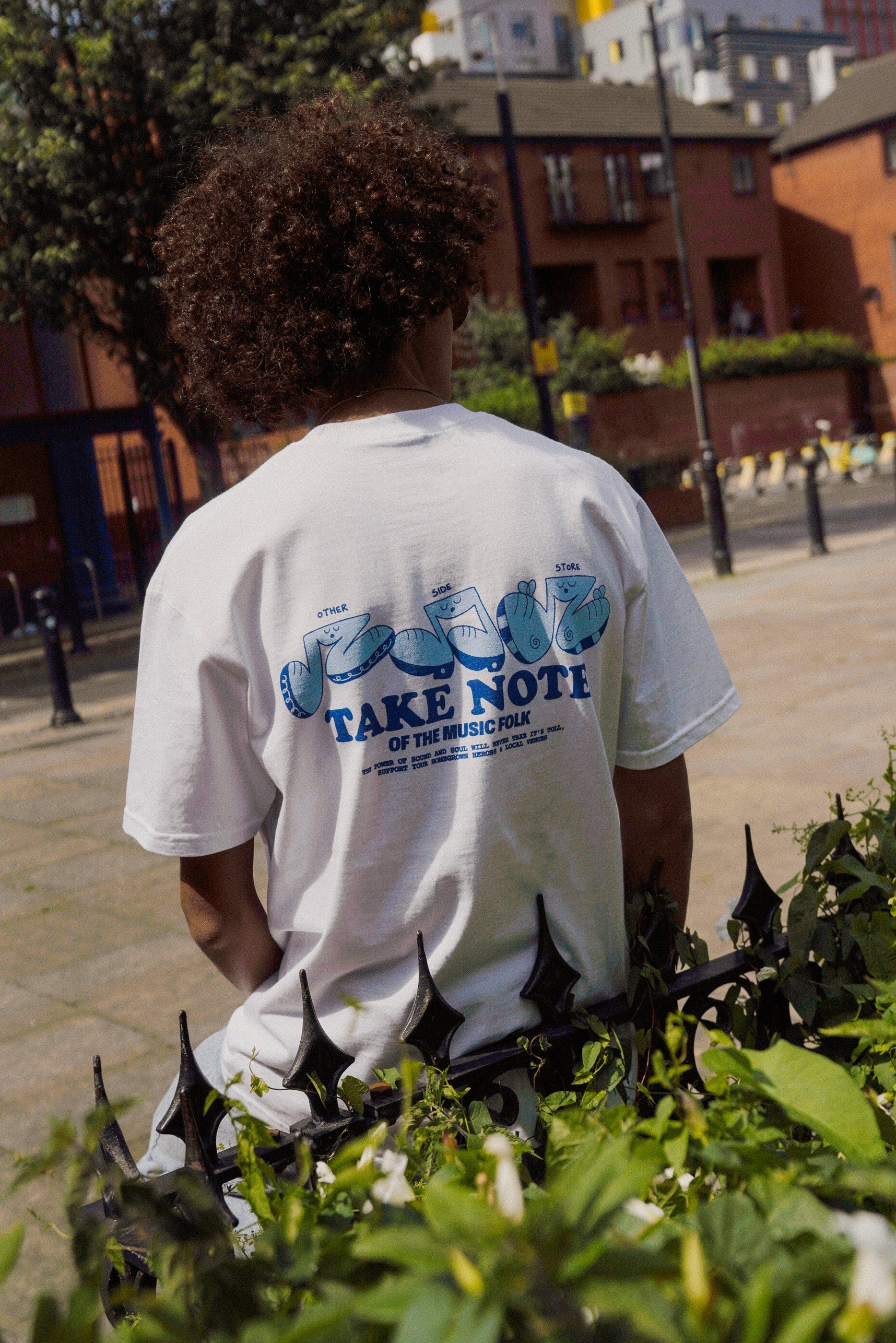 Other Side Store 'Take Note' Tee - White