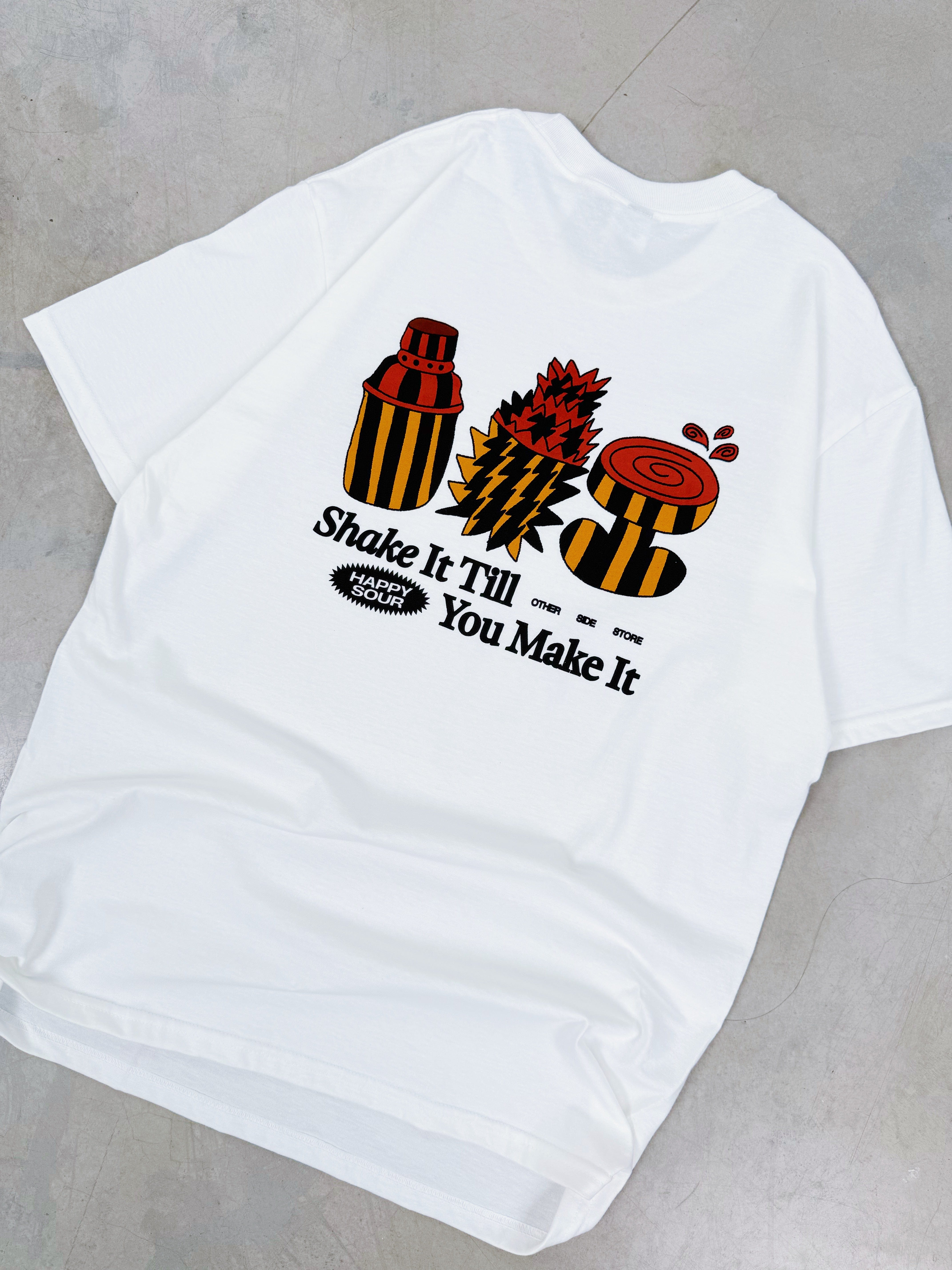Other Side Store 'Shake It Til' You Make It' Tee - White