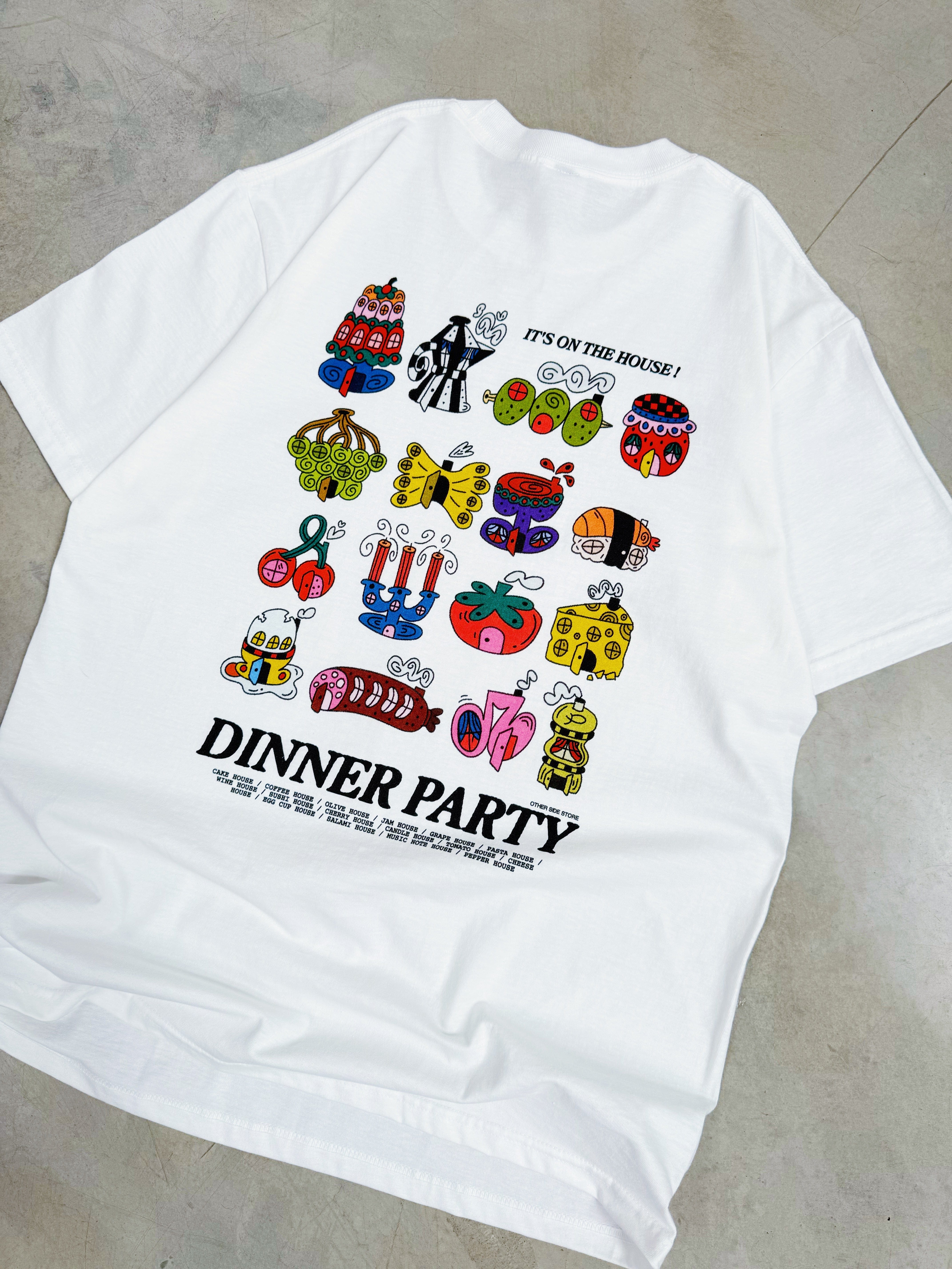 Other Side Store 'Dinner Party' Tee - White
