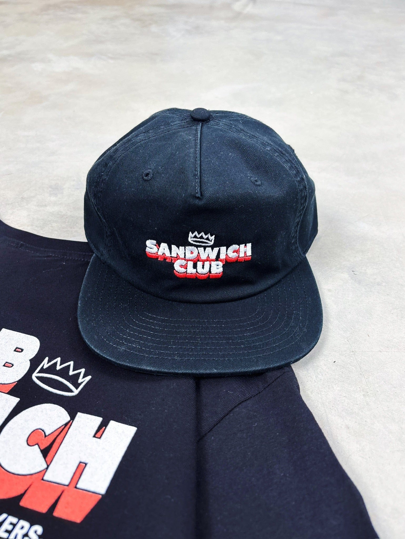 Sandwich Club x Sandwich King Embroidered Cap - Black