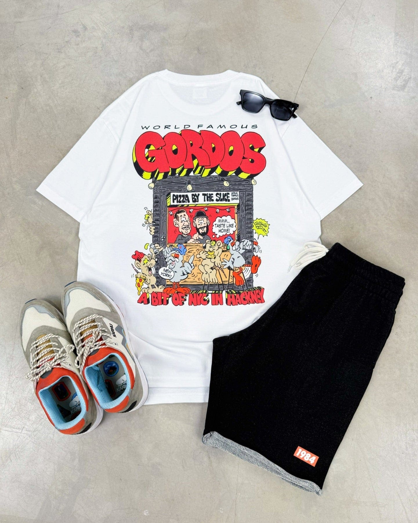 Gordos Pizzeria World Famous Gordos x Freako Rico Tee - White