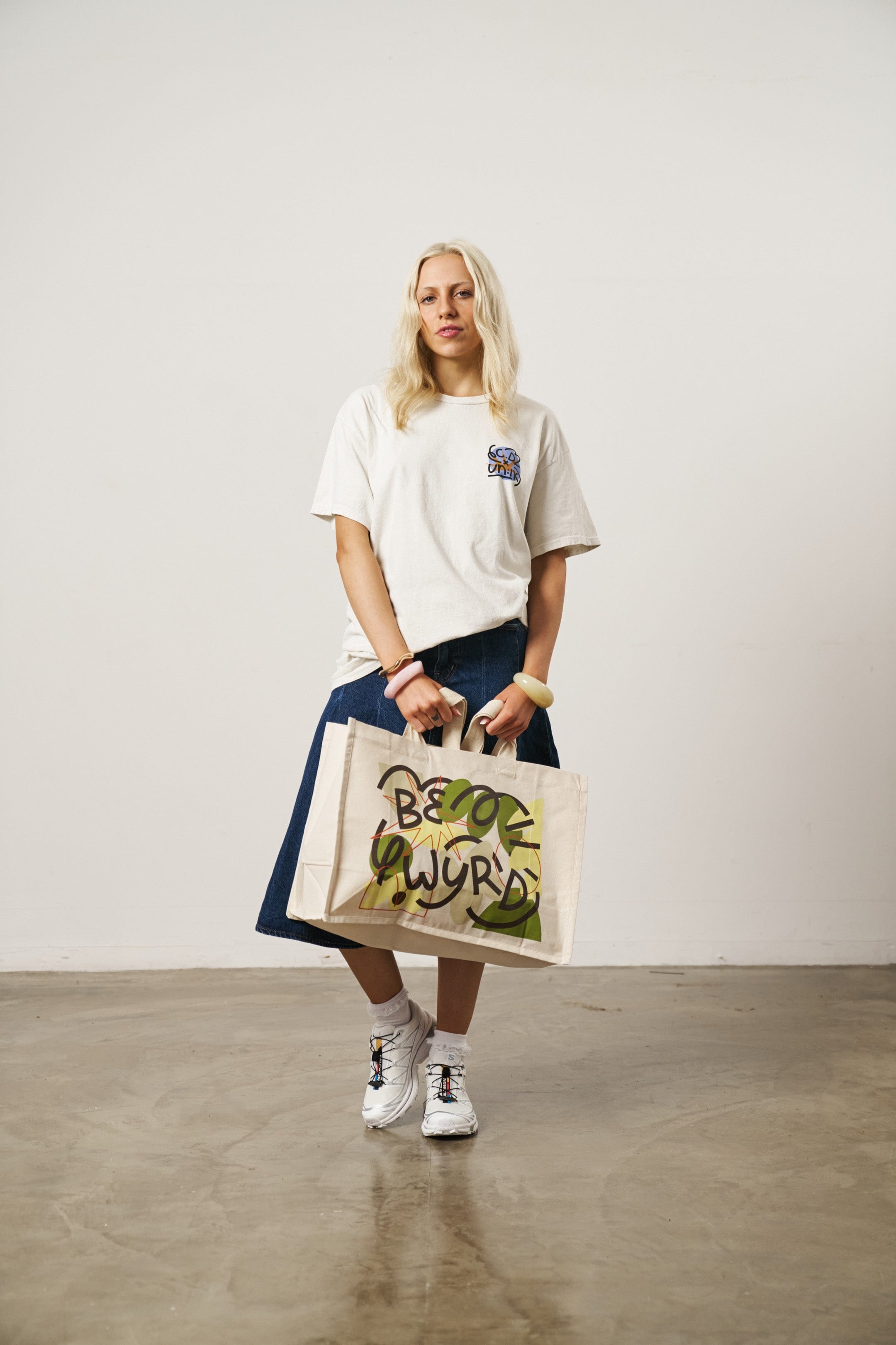 C.D x UN:IK 'Sun and Moon' Washed Tee - Ecru