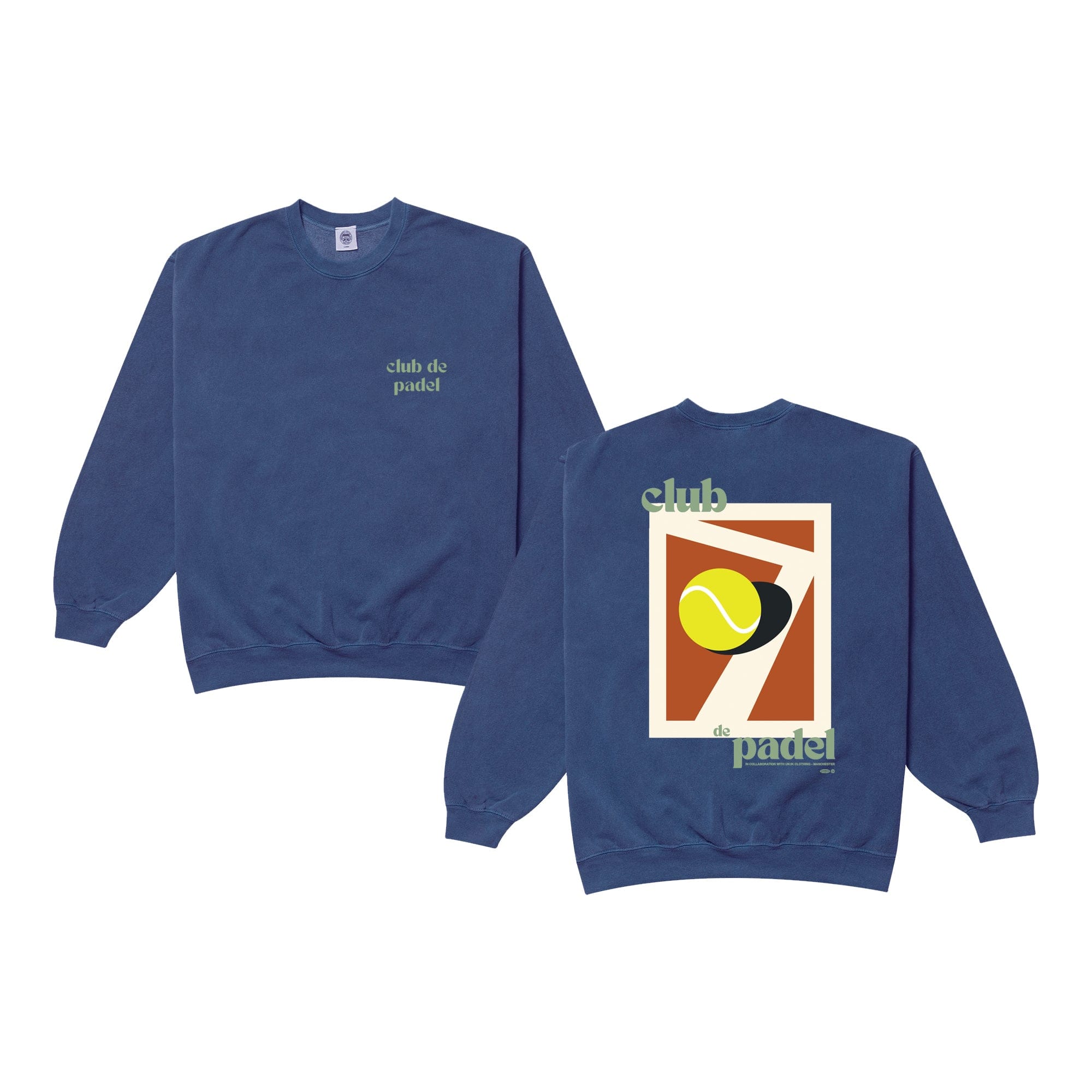 Club de Padel 'Classic Court' Vintage Washed Sweater - Navy
