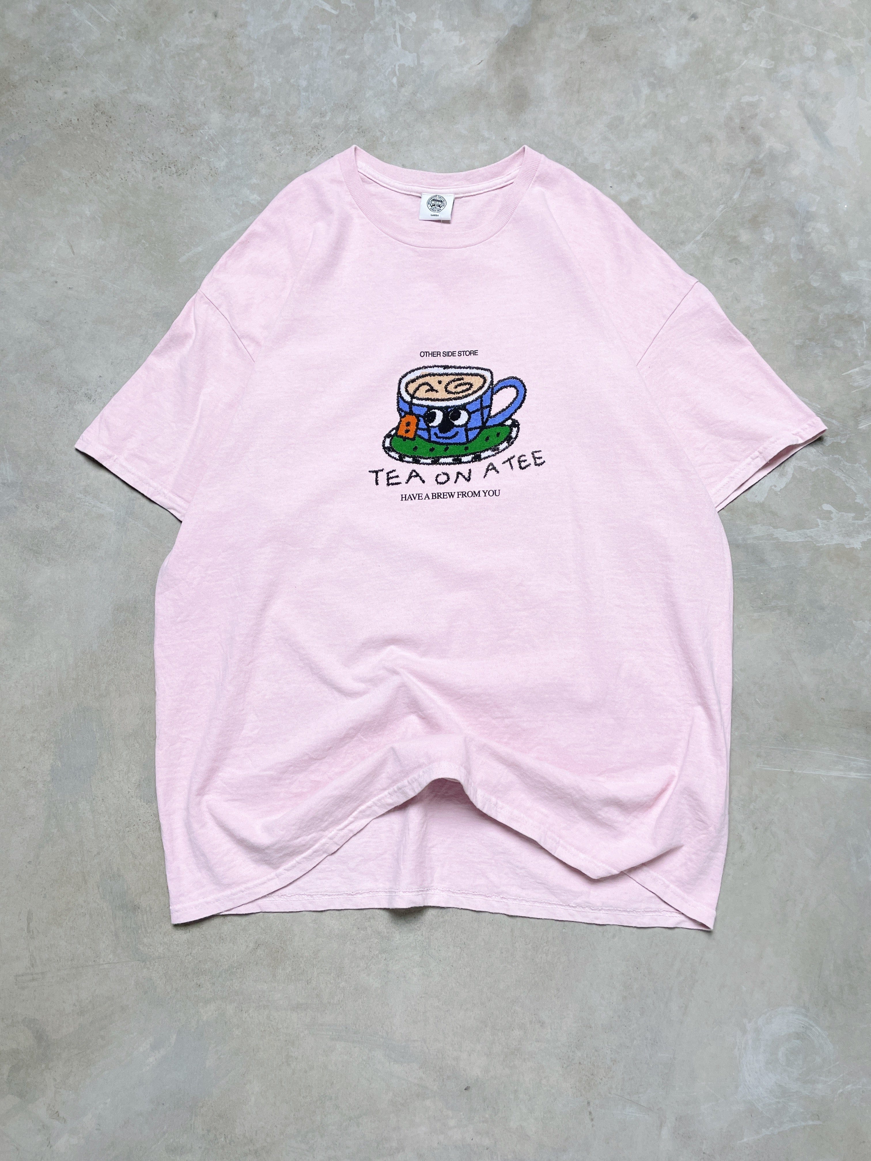 Other Side Store 'Tea on a Tee' Vintage Washed Tee - Light Pink