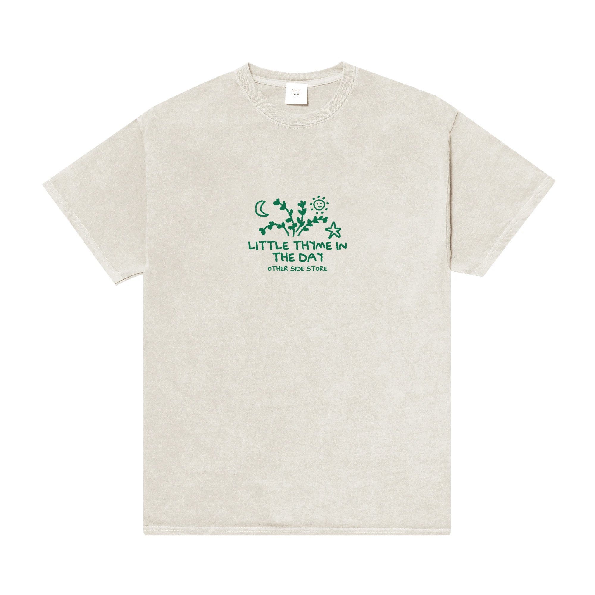 Other Side Store 'Little Thyme' Vintage Washed Tee - Cream